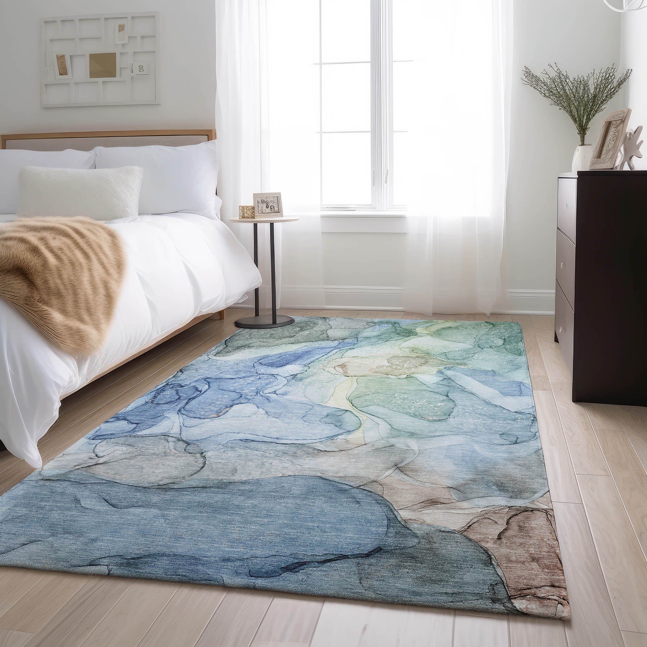 Jaipur Machine Washable Transitional Blue Rug 2'6" x 3'10" #shape_Rectangle