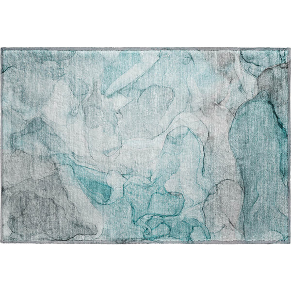 Jaipur Machine Washable Transitional Teal Rug 1'8" x 2'6"