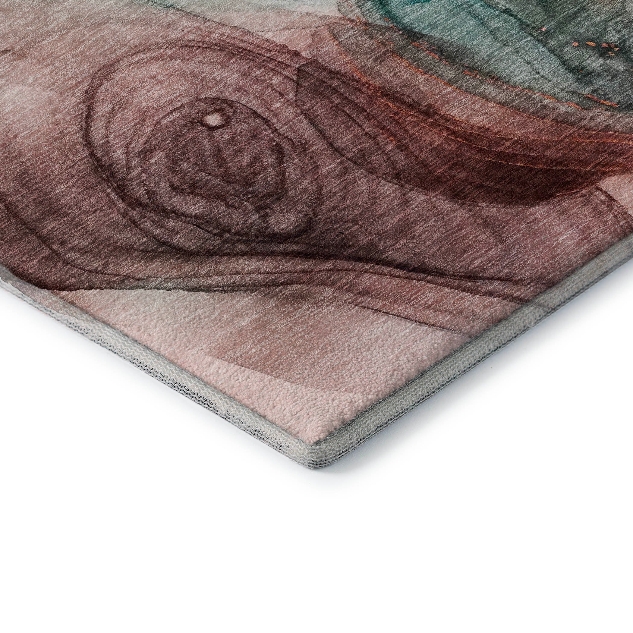 Lima Machine Washable Transitional Burgundy Red Rug 1'8" x 2'6" #shape_Rectangle