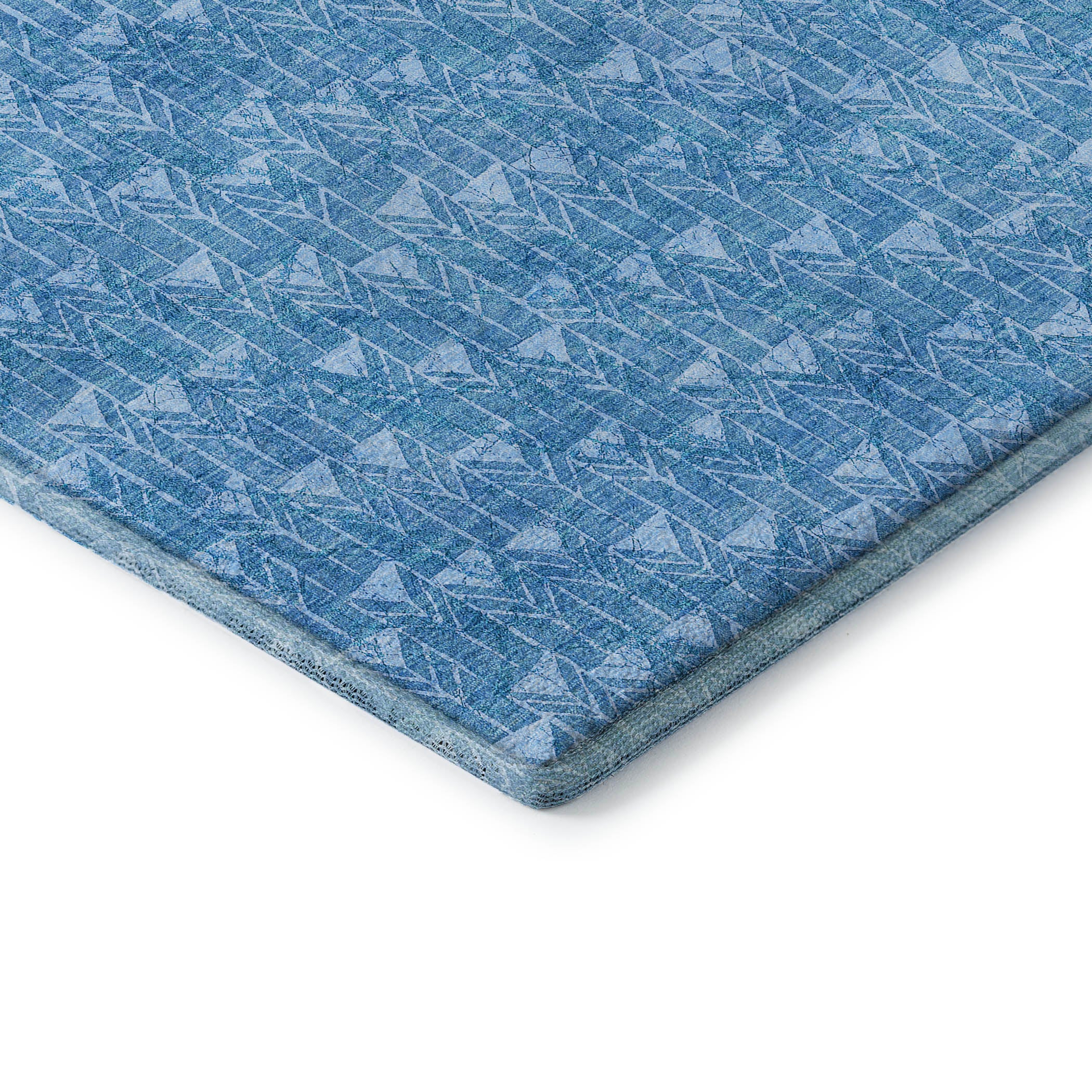 Hoi An Machine Washable Transitional Blue Rug 1'8" x 2'6" #shape_Rectangle