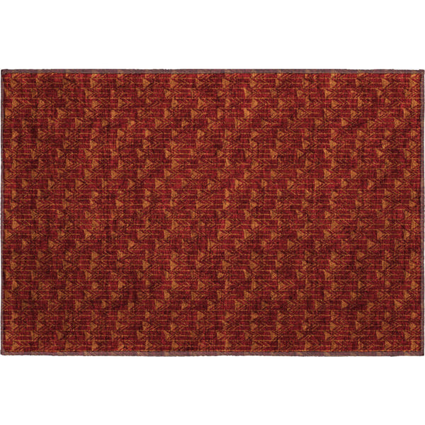 Hoi An Machine Washable Transitional Burgundy Red Rug 1'8" x 2'6"