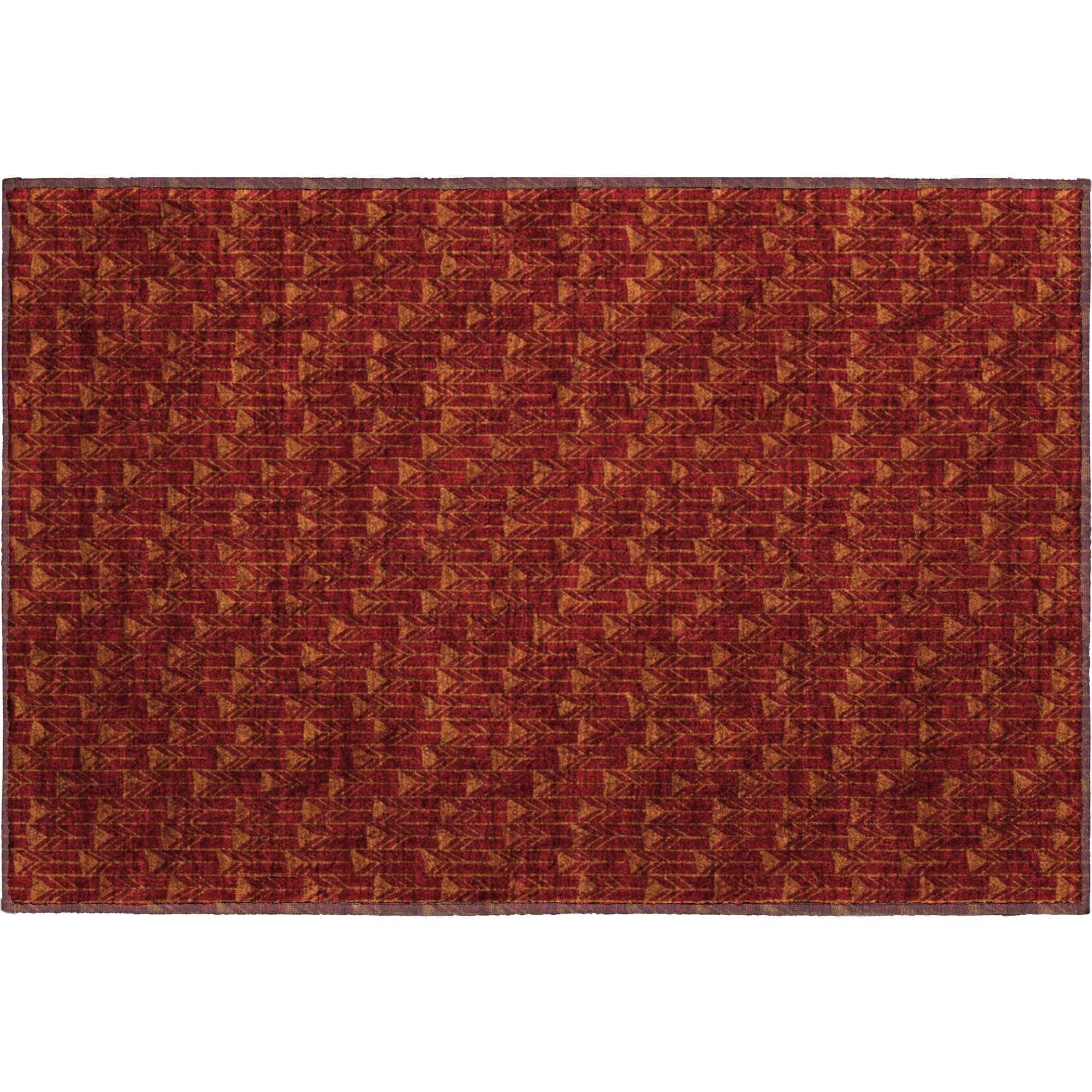 Hoi An Machine Washable Transitional Burgundy Red Rug 1'8" x 2'6" #shape_Rectangle