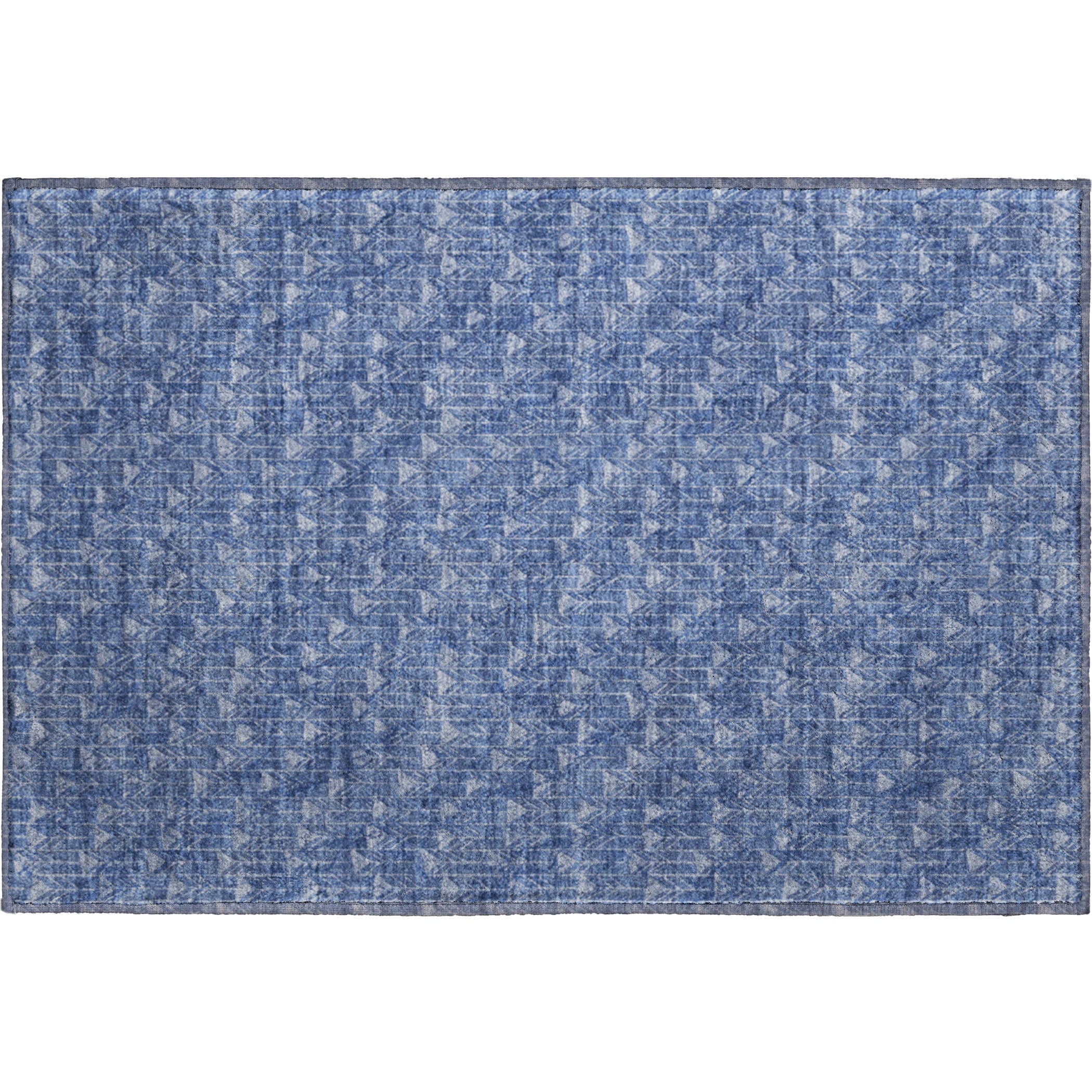 Hoi An Machine Washable Transitional Navy Blue Rug 1'8" x 2'6" #shape_Rectangle