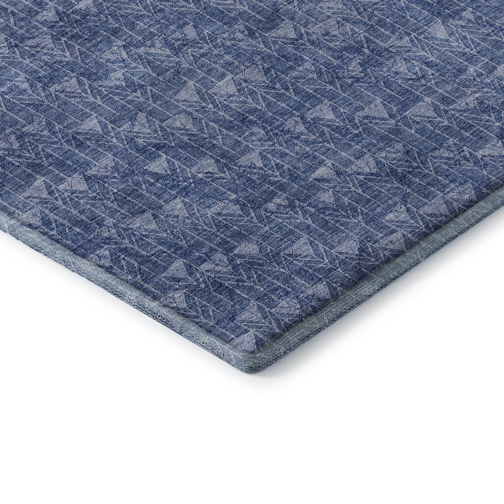 Hoi An Machine Washable Transitional Navy Blue Rug 1'8" x 2'6" #shape_Rectangle