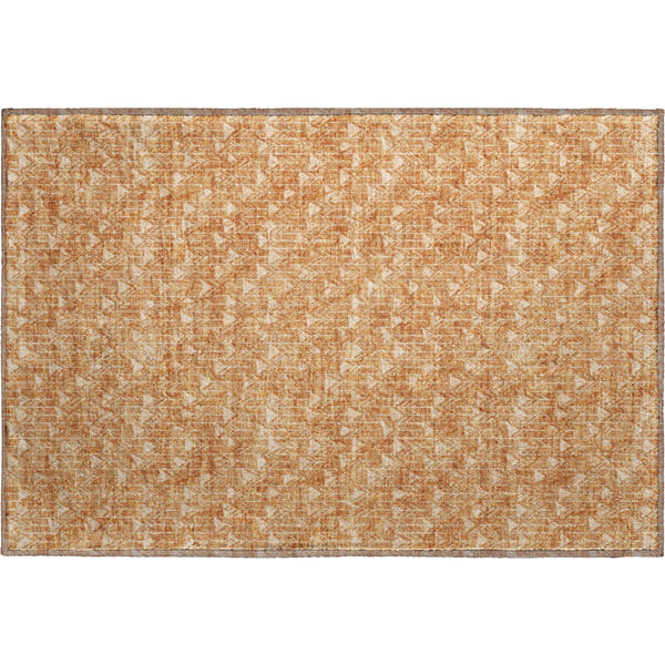 Hoi An Machine Washable Transitional Salmon Orange Rug 1'8" x 2'6"