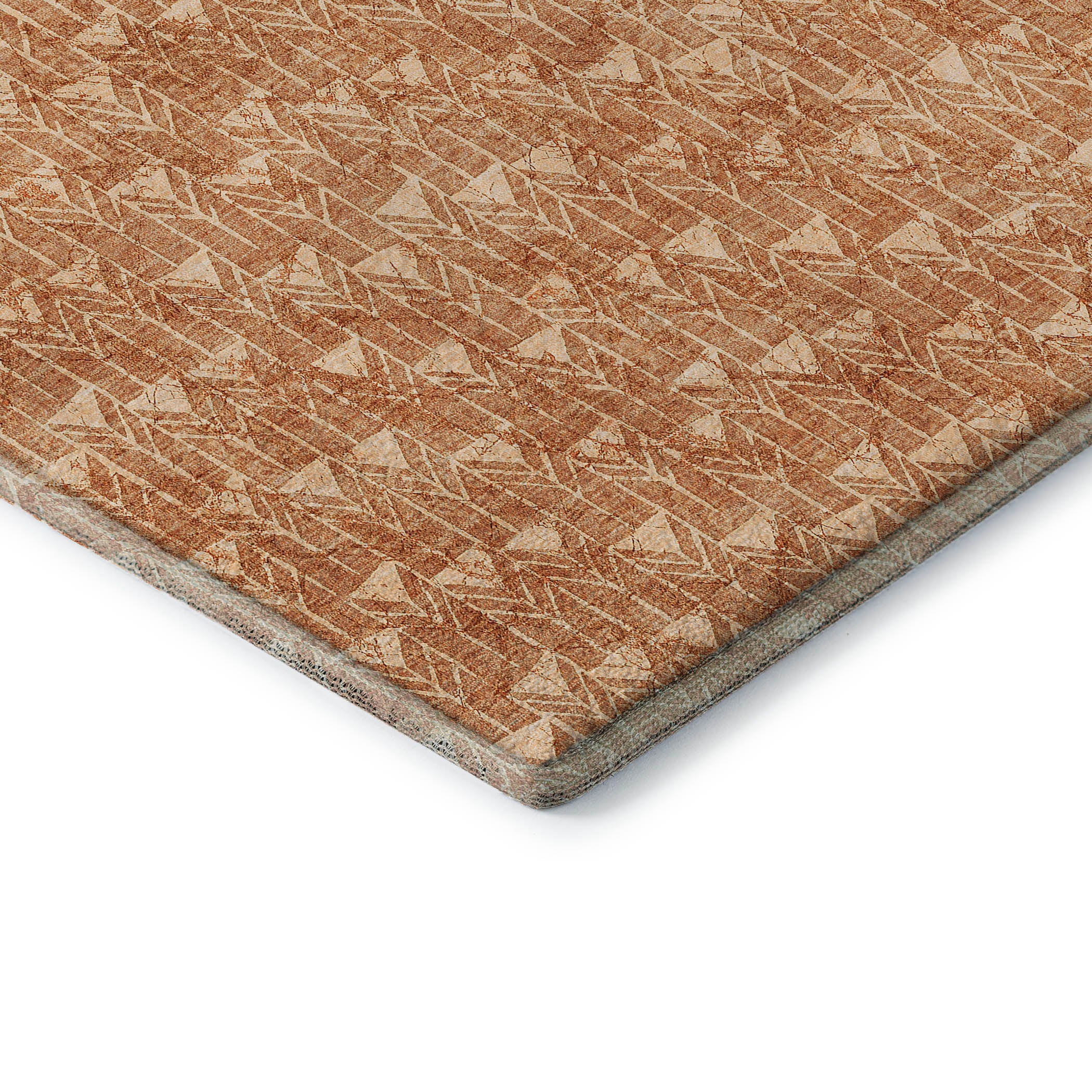 Hoi An Machine Washable Transitional Salmon Orange Rug 1'8" x 2'6" #shape_Rectangle