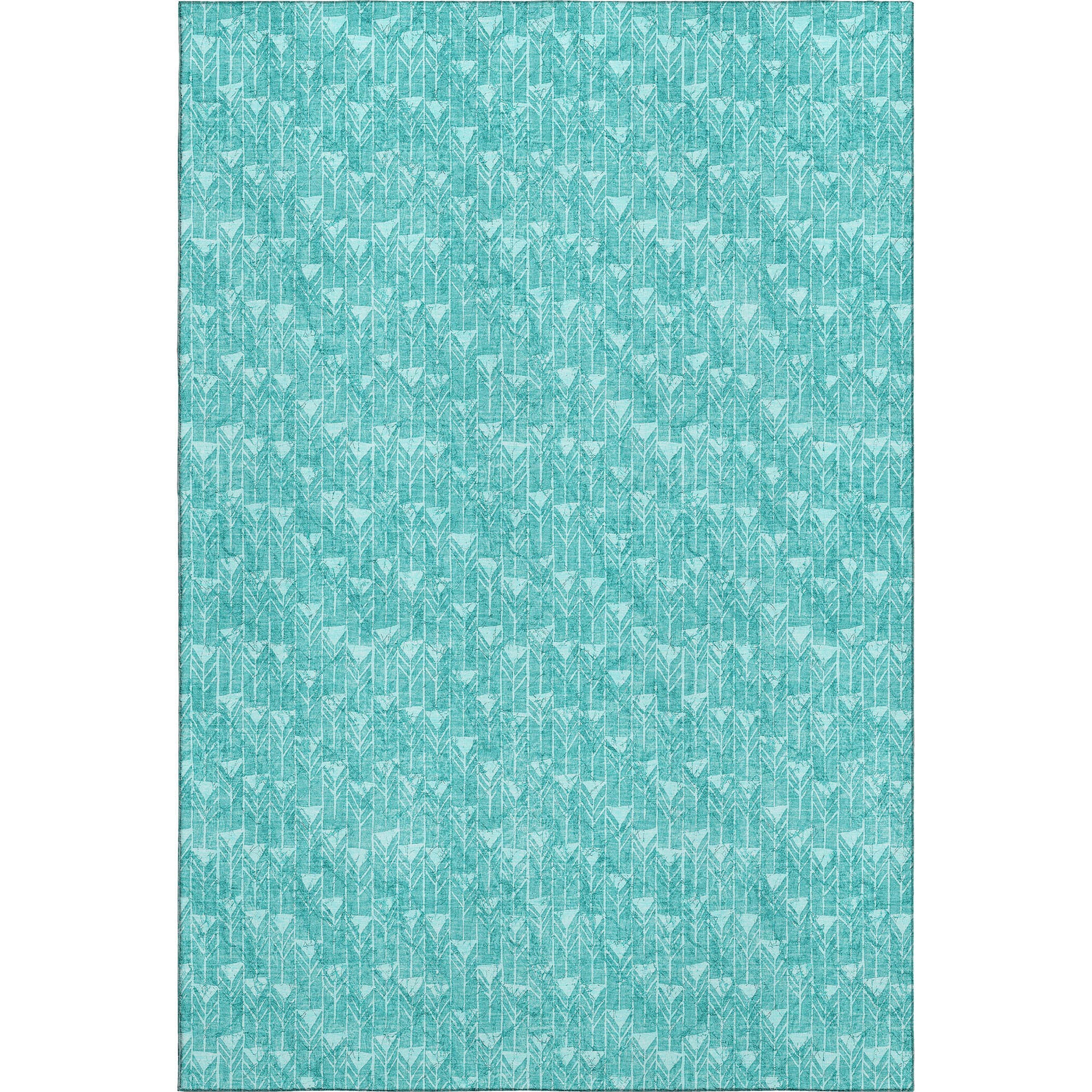 Hoi An Machine Washable Transitional Teal Rug 2'6" x 3'10" #shape_Rectangle