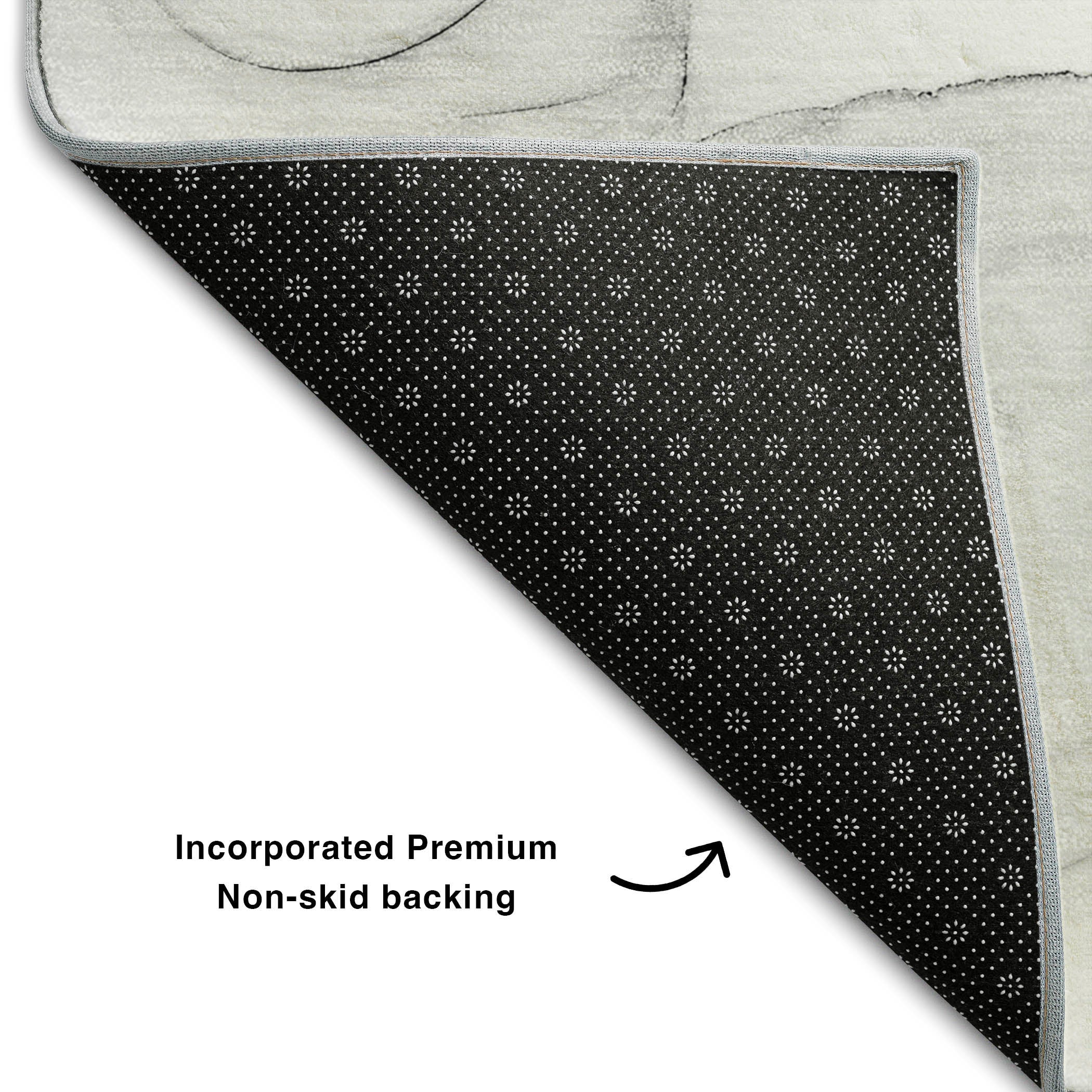 Porto Machine Washable Transitional Gray Rug 1'8" x 2'6" #shape_Rectangle