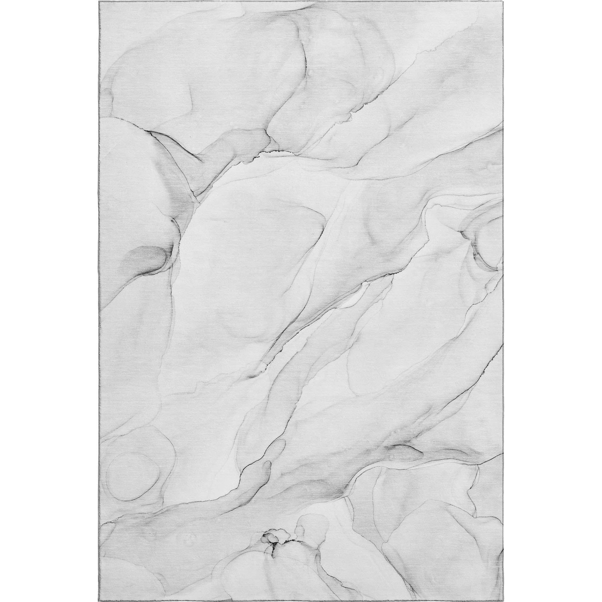 Porto Machine Washable Transitional Gray Rug 2'6" x 3'10" #shape_Rectangle