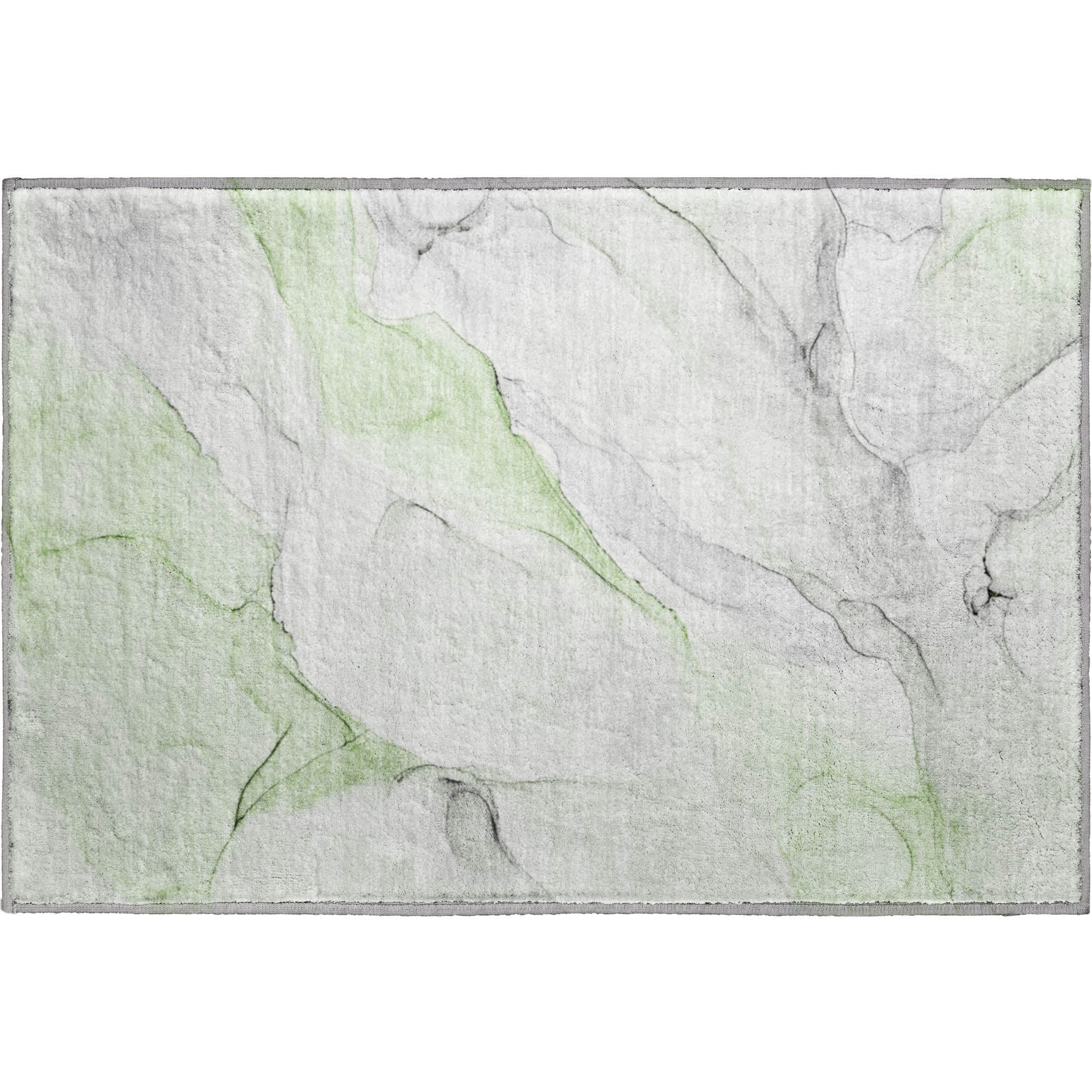 Porto Machine Washable Transitional Green Rug 1'8" x 2'6" #shape_Rectangle