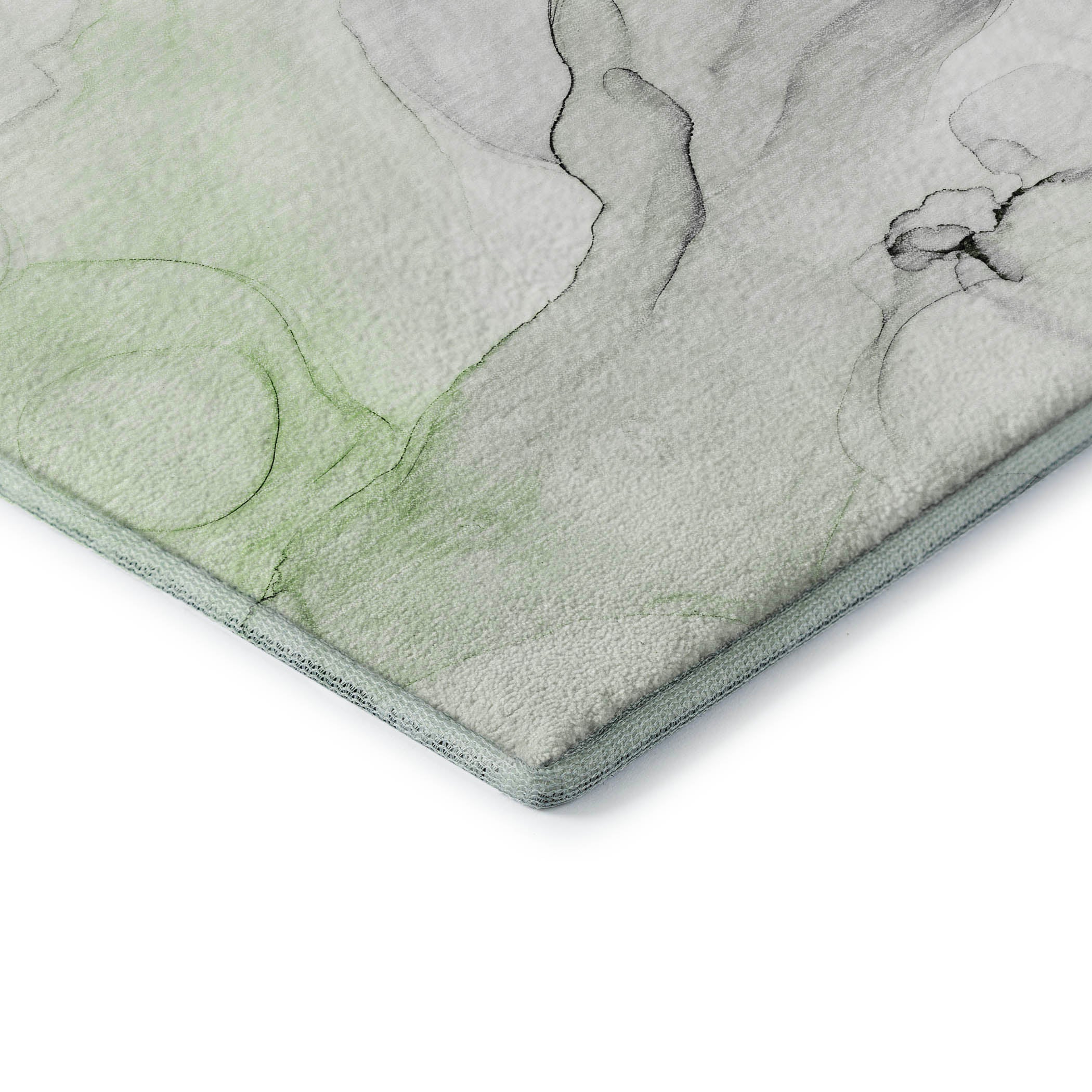 Porto Machine Washable Transitional Green Rug 1'8" x 2'6" #shape_Rectangle