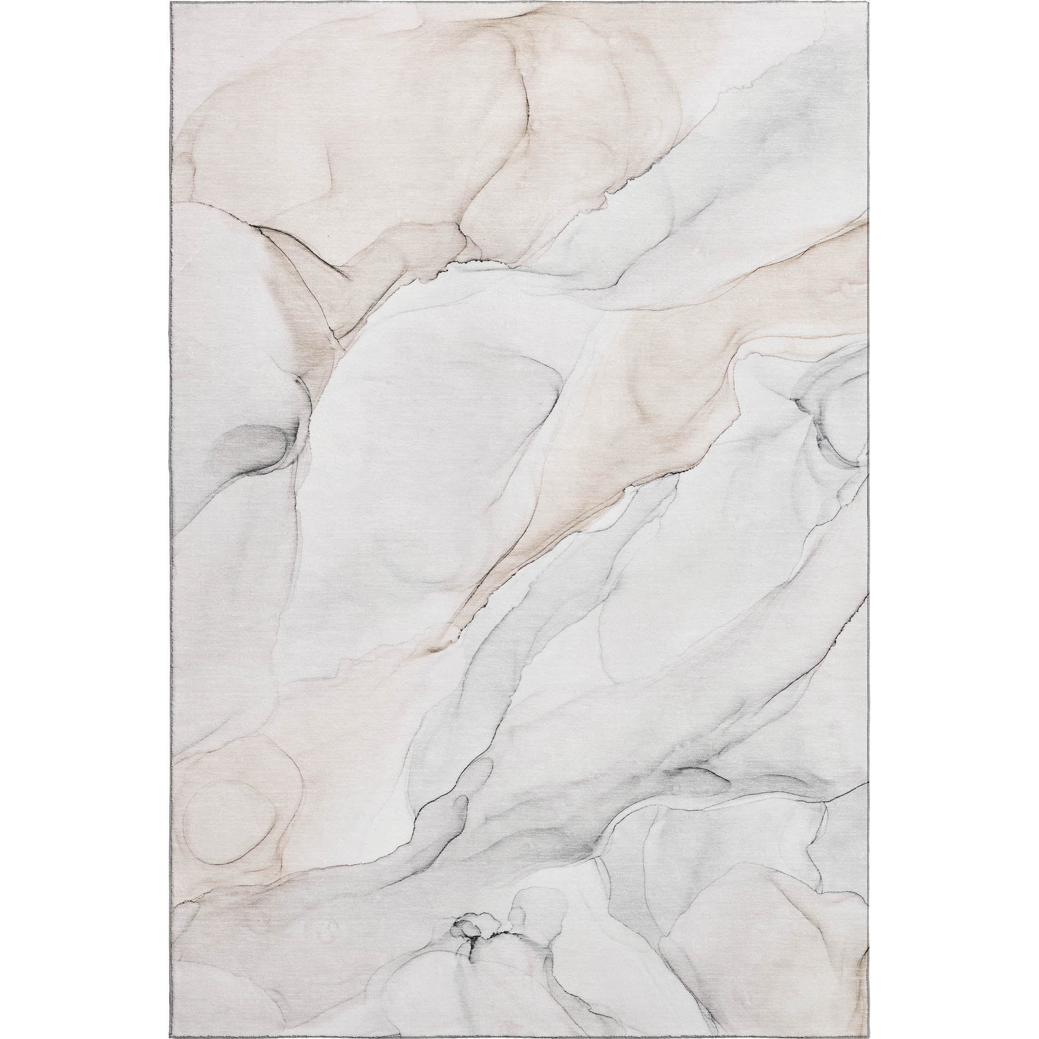 Porto Machine Washable Transitional Ivory Rug 2'6" x 3'10" #shape_Rectangle