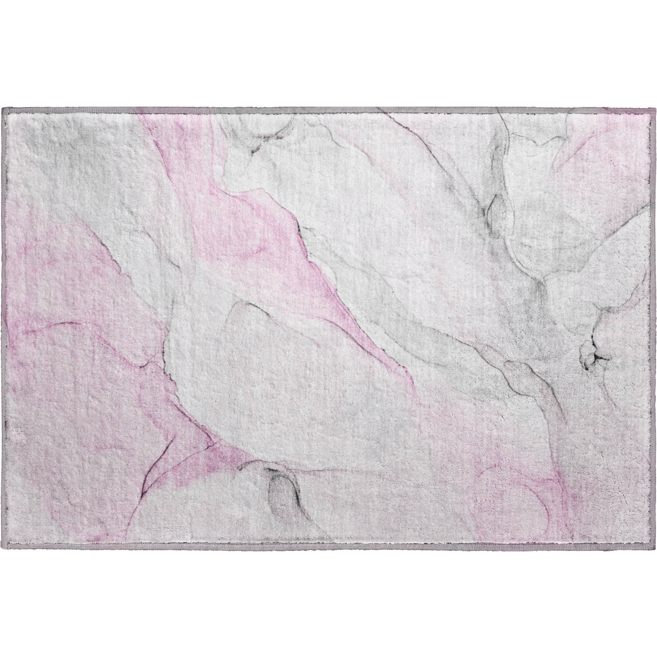 Porto Machine Washable Transitional Pink Rug 1'8" x 2'6" #shape_Rectangle