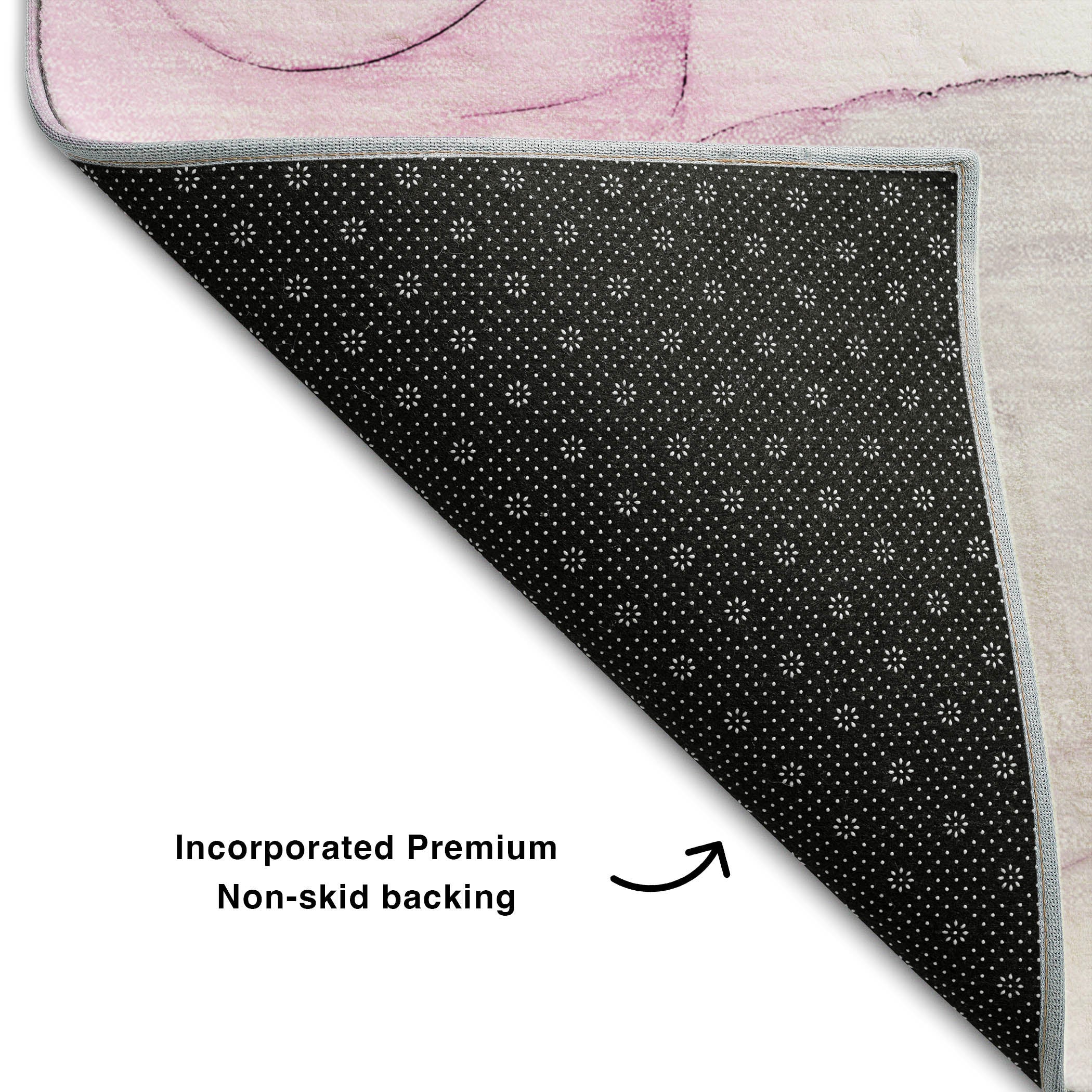Porto Machine Washable Transitional Pink Rug 1'8" x 2'6" #shape_Rectangle