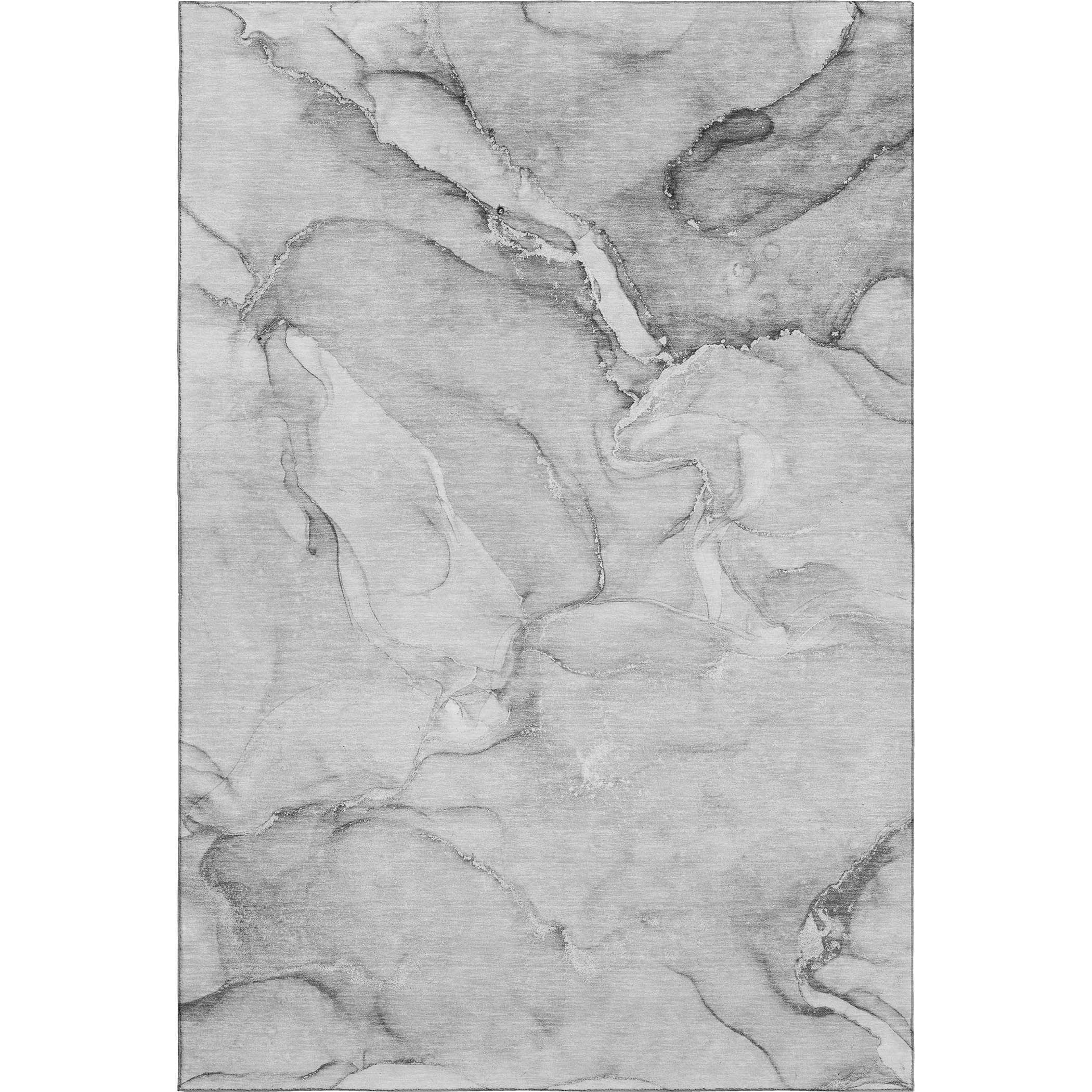 Porto Machine Washable Transitional Gray Rug 2'6" x 3'10" #shape_Rectangle