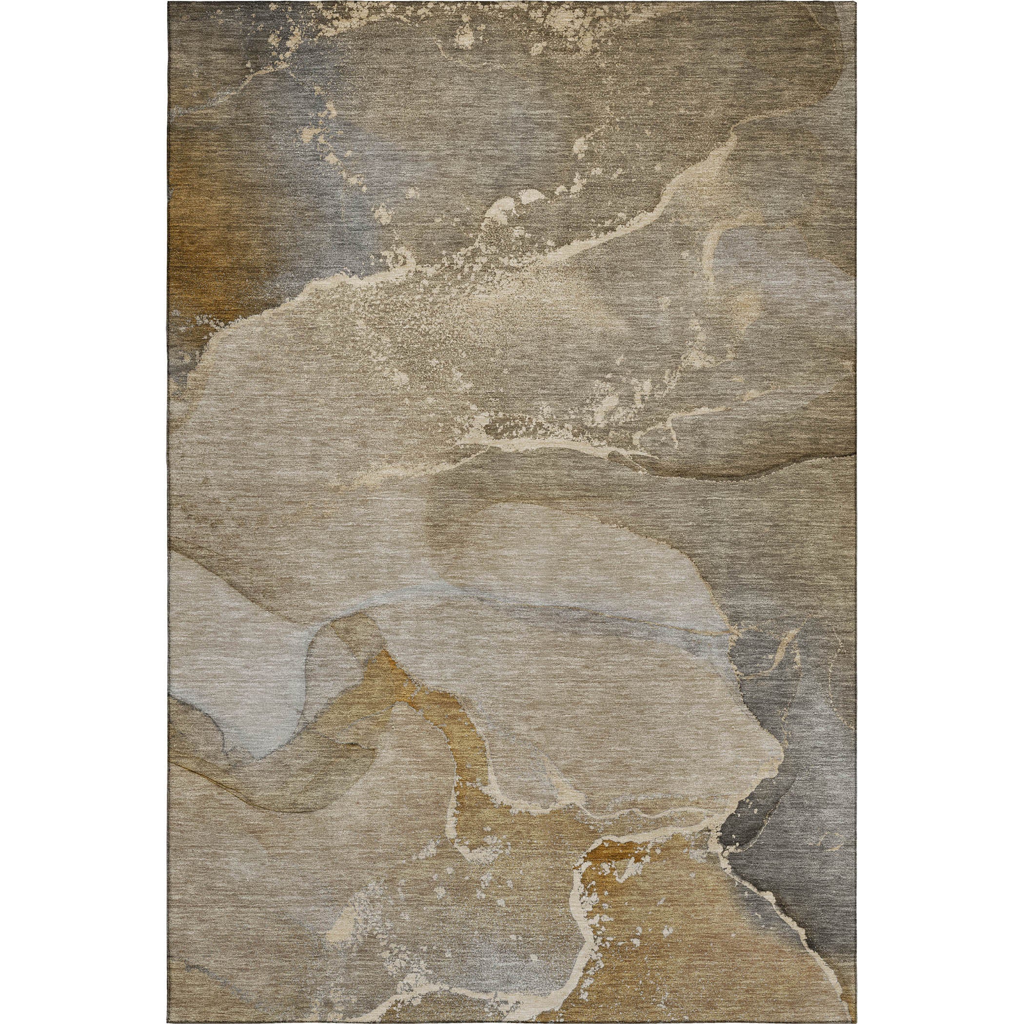 Bruges Machine Washable Transitional Brown Rug 2'6" x 3'10" #shape_Rectangle