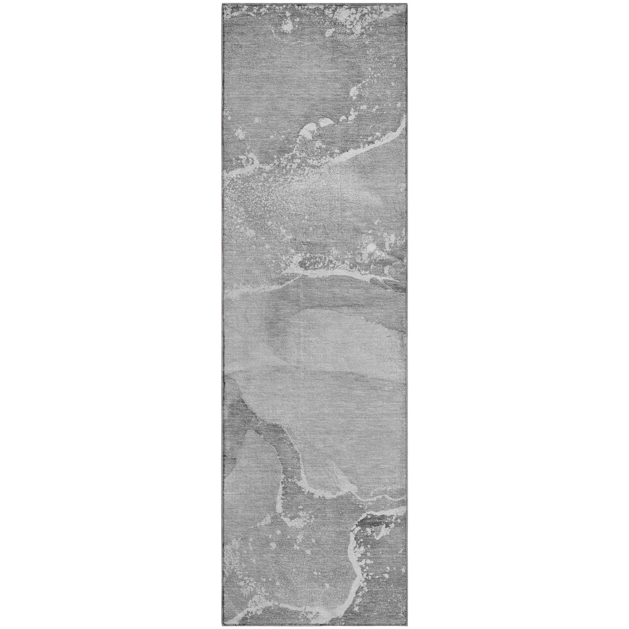 Bruges Machine Washable Transitional Gray Rug 2'3" x 7'6" #shape_Runner