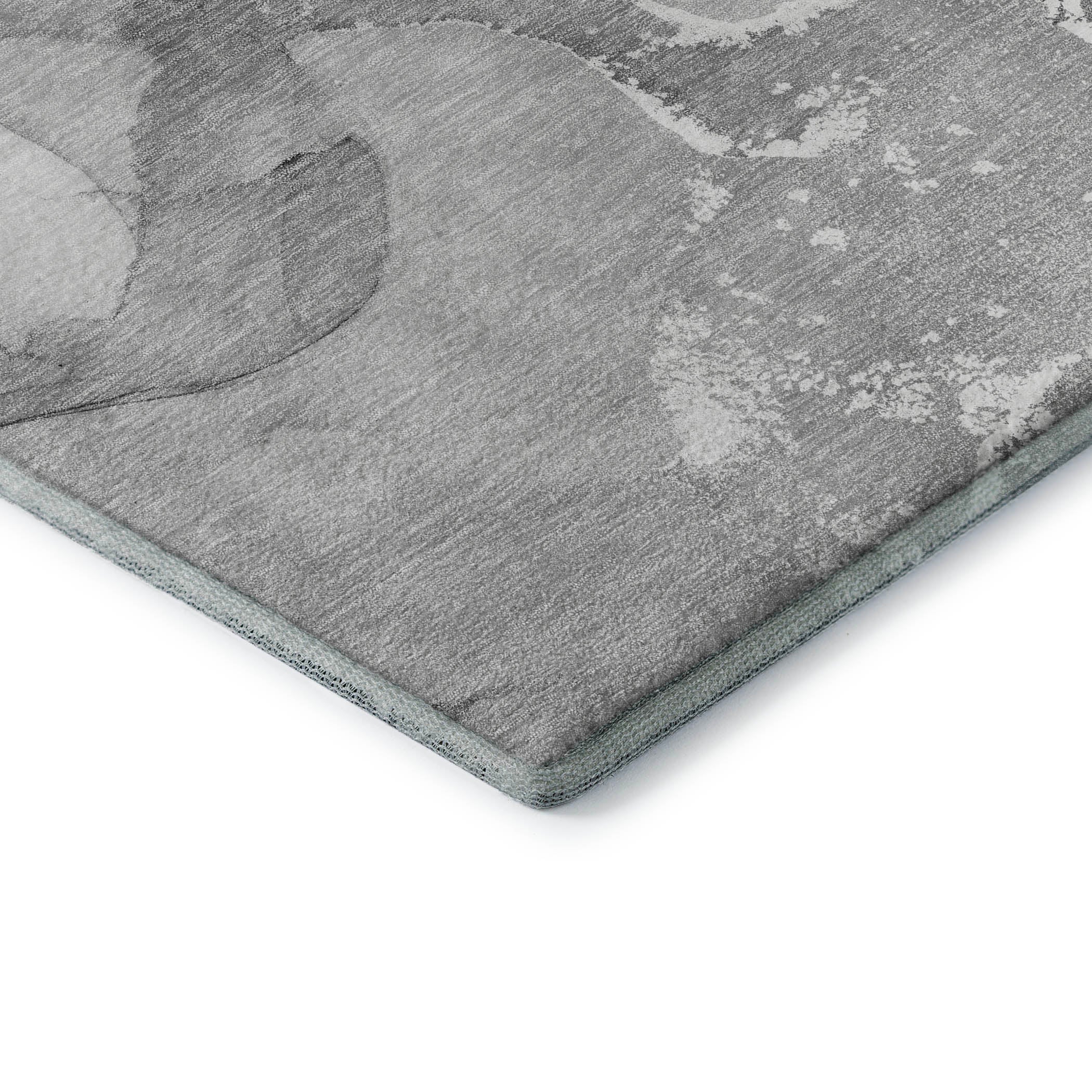 Bruges Machine Washable Transitional Gray Rug 1'8" x 2'6" #shape_Rectangle