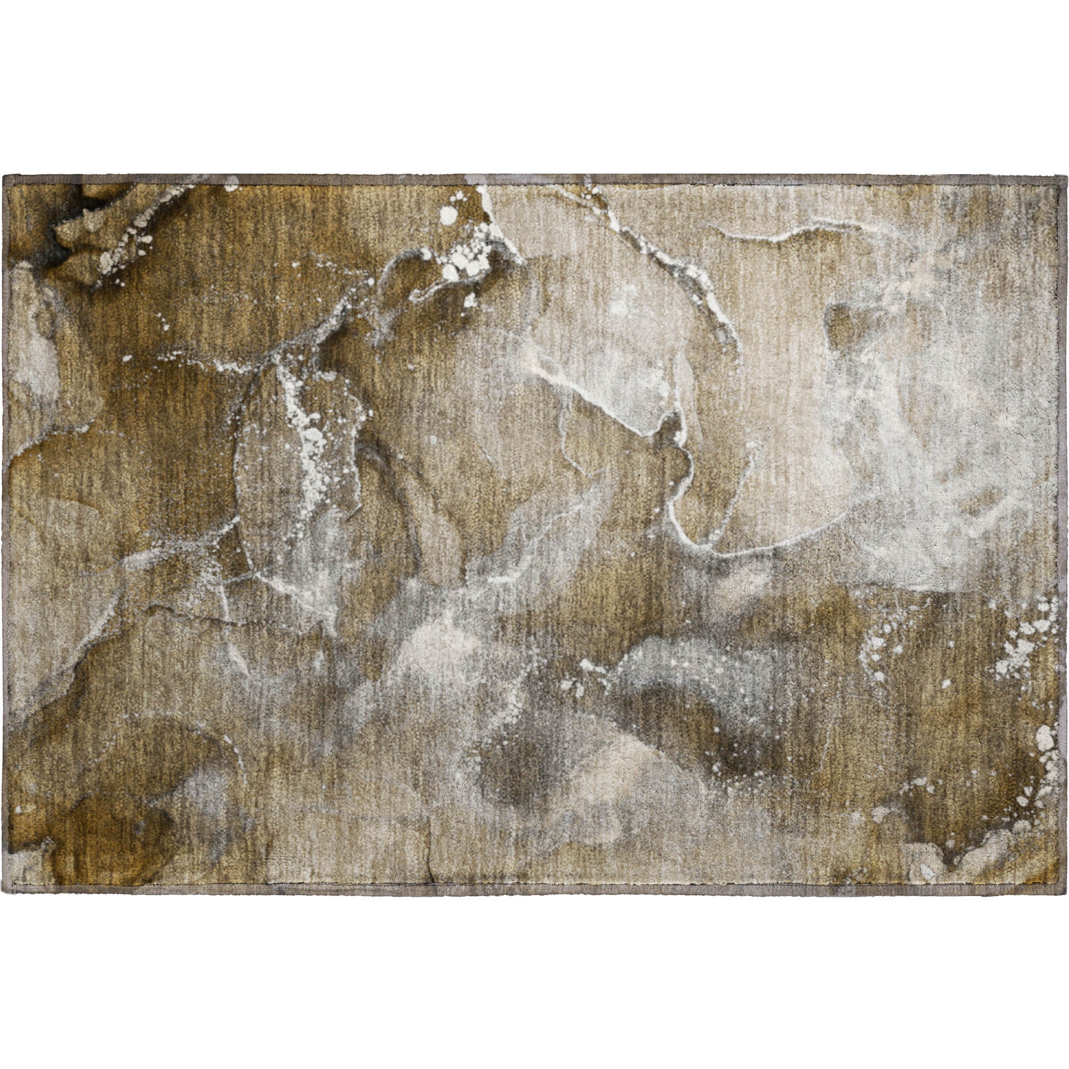 Vienna Machine Washable Transitional Brown Rug 1'8" x 2'6" #shape_Rectangle