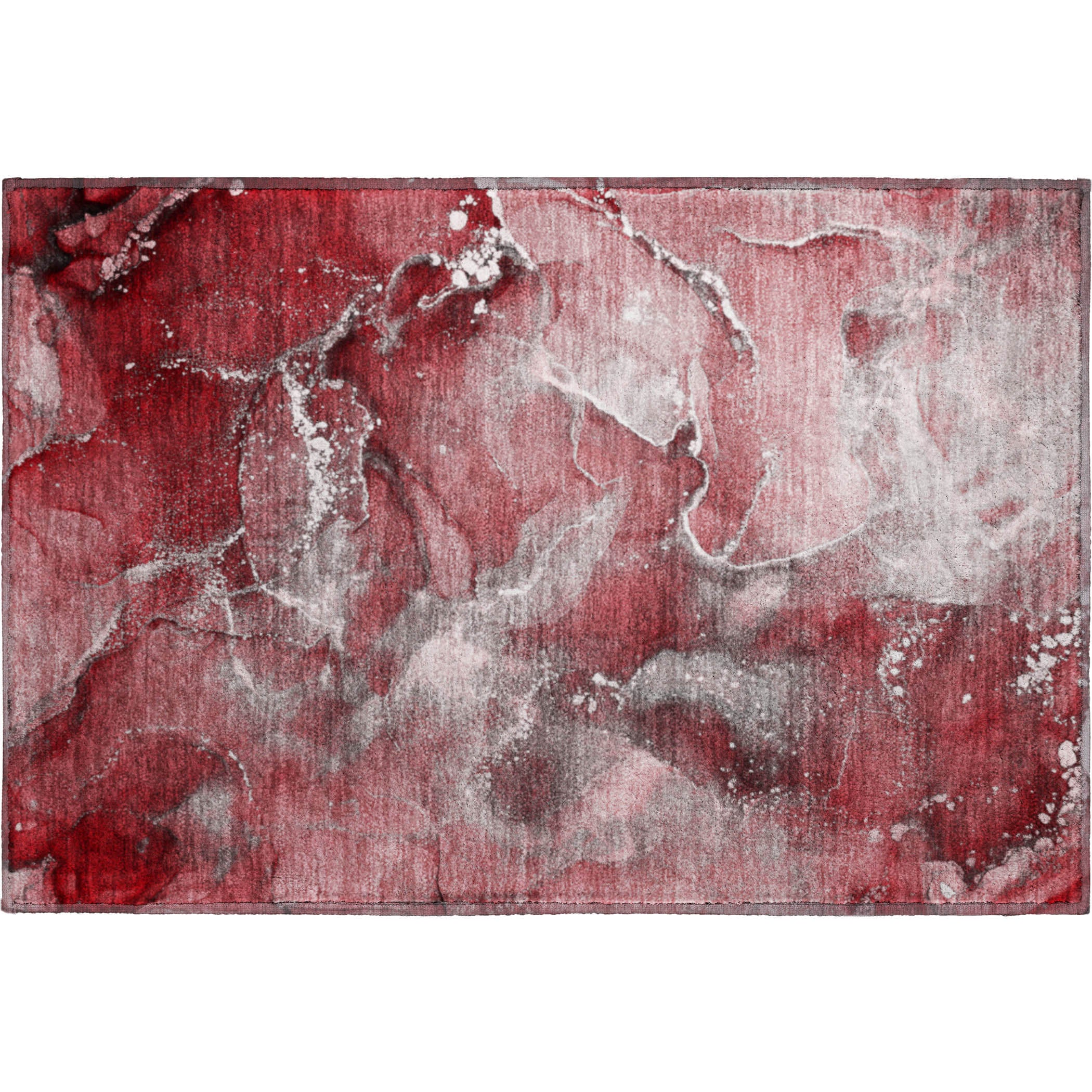 Vienna Machine Washable Transitional Merlot Red Rug 1'8" x 2'6" #shape_Rectangle
