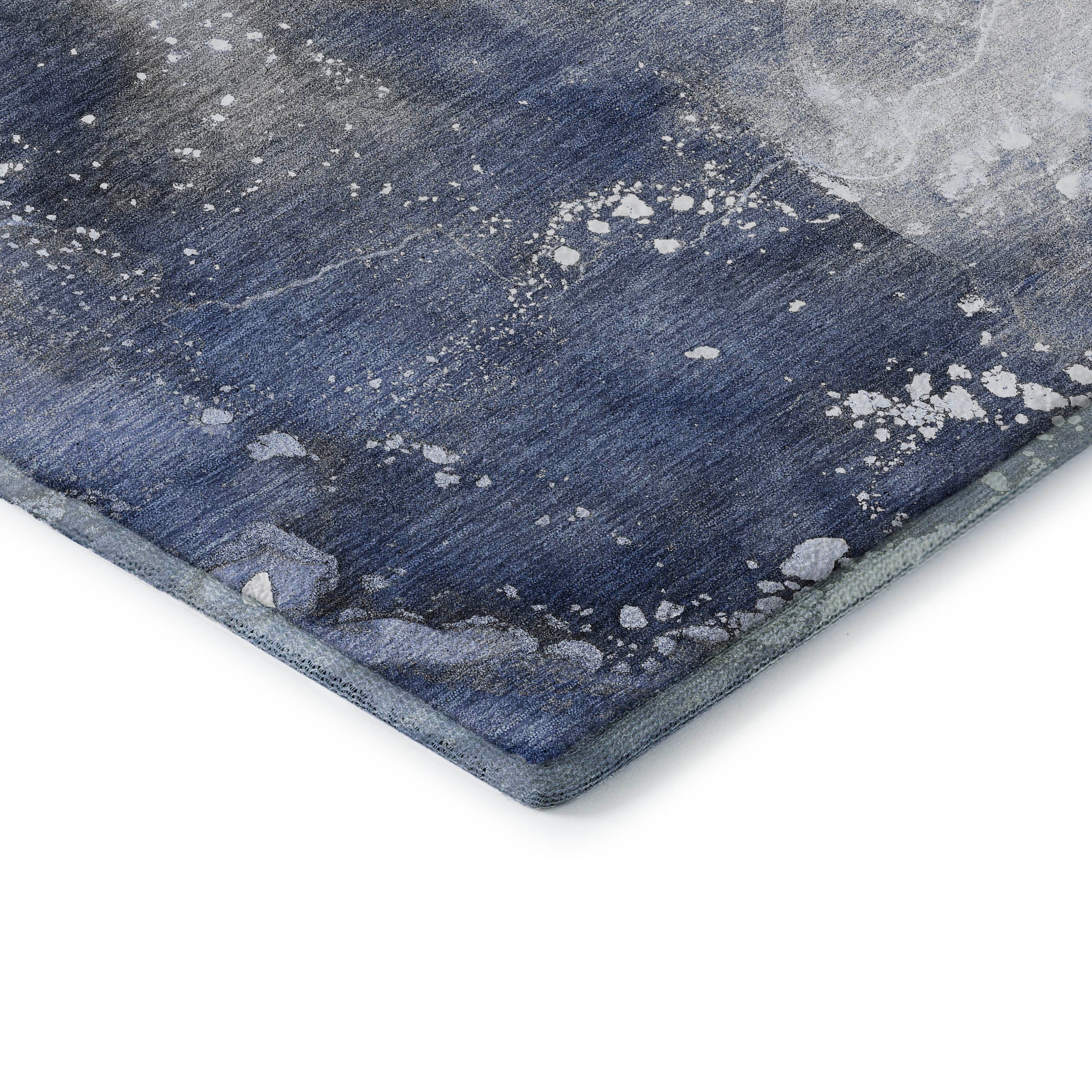 Vienna Machine Washable Transitional Navy Blue Rug 1'8" x 2'6" #shape_Rectangle