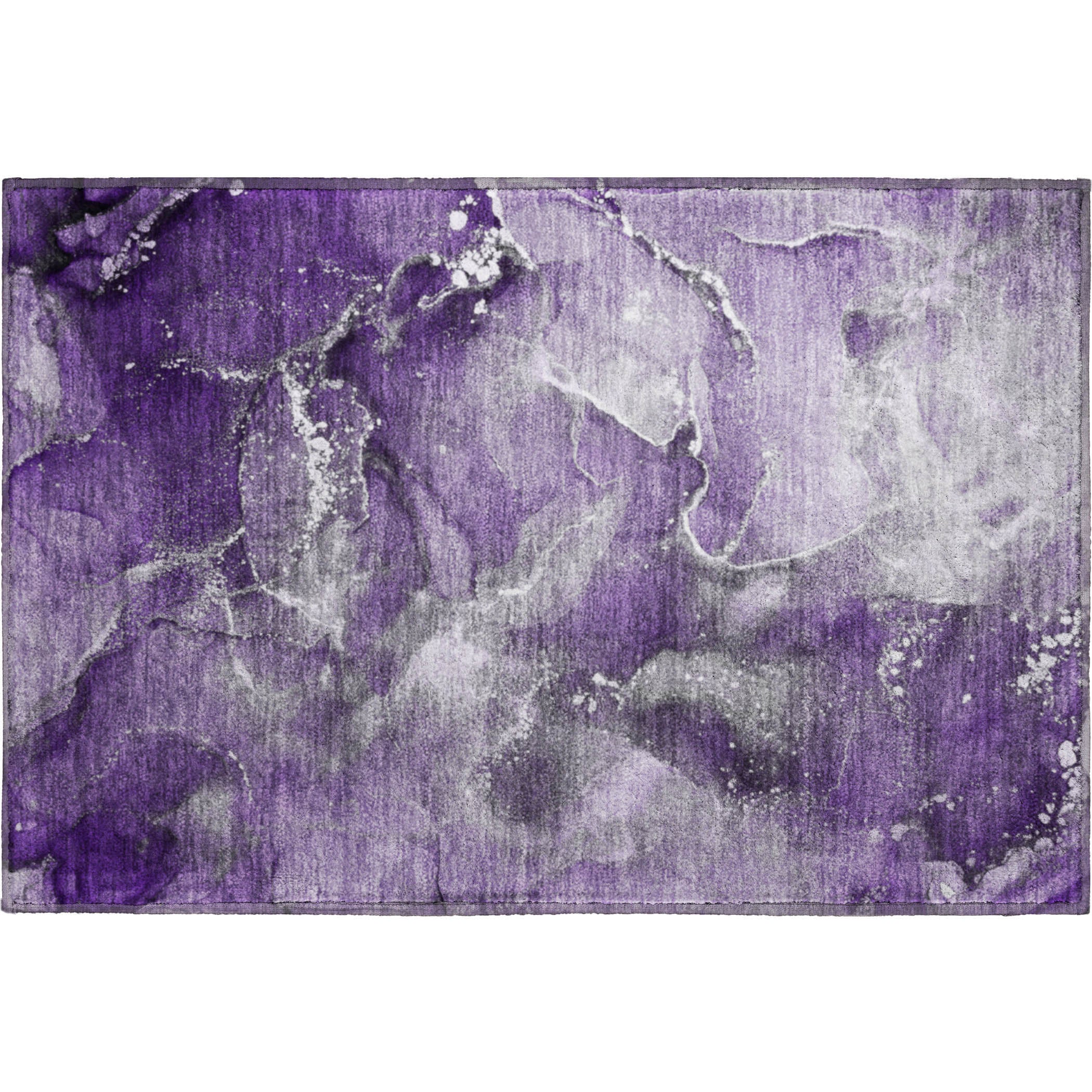 Vienna Machine Washable Transitional Purple Rug 1'8" x 2'6" #shape_Rectangle