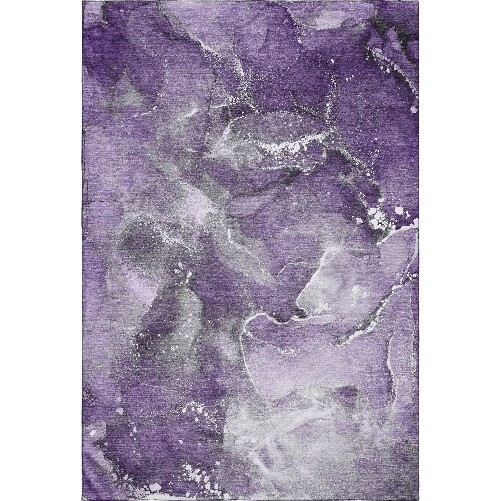 Vienna Machine Washable Transitional Purple Rug 2'6" x 3'10" #shape_Rectangle
