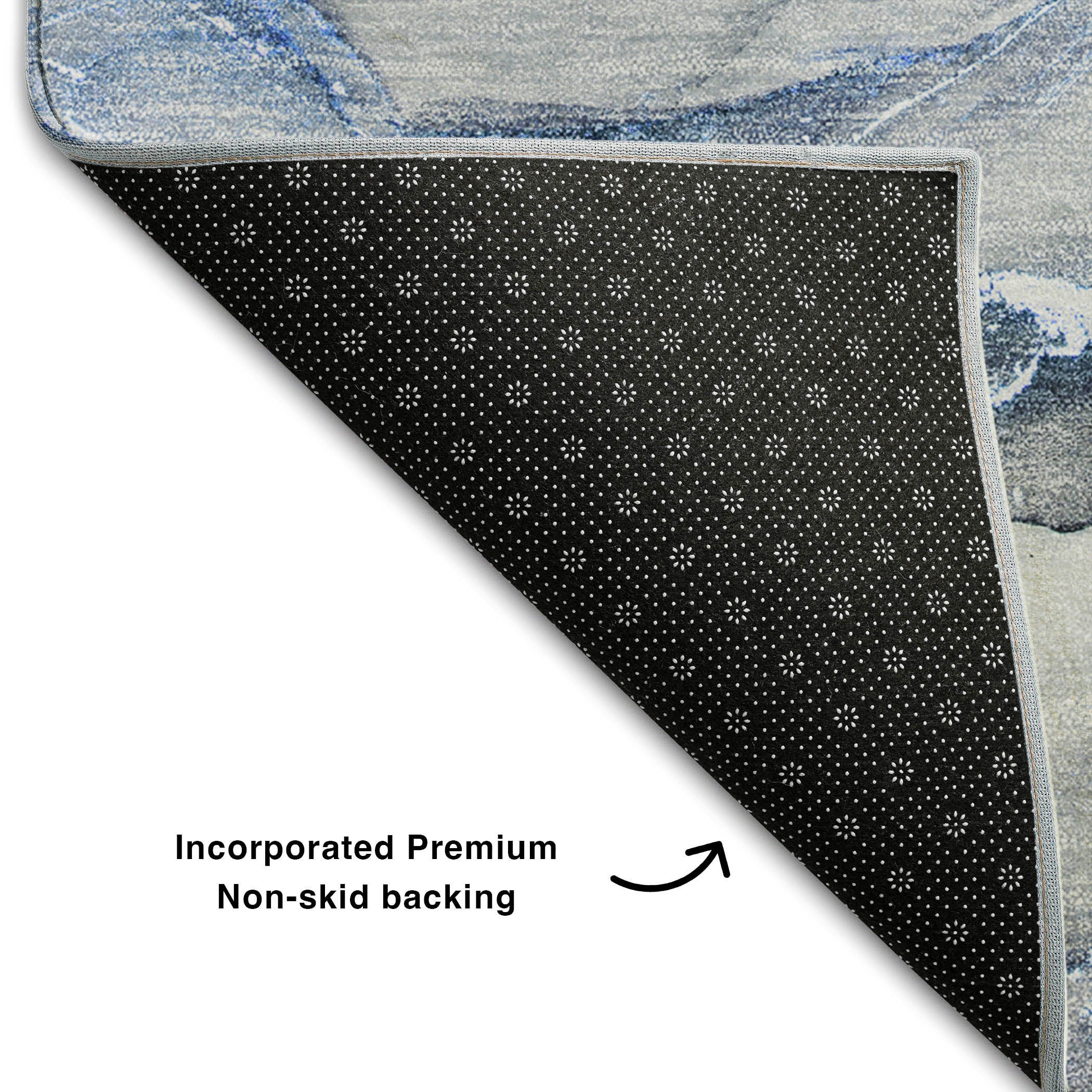 Sintra Machine Washable Transitional Blue Rug 1'8" x 2'6" #shape_Rectangle