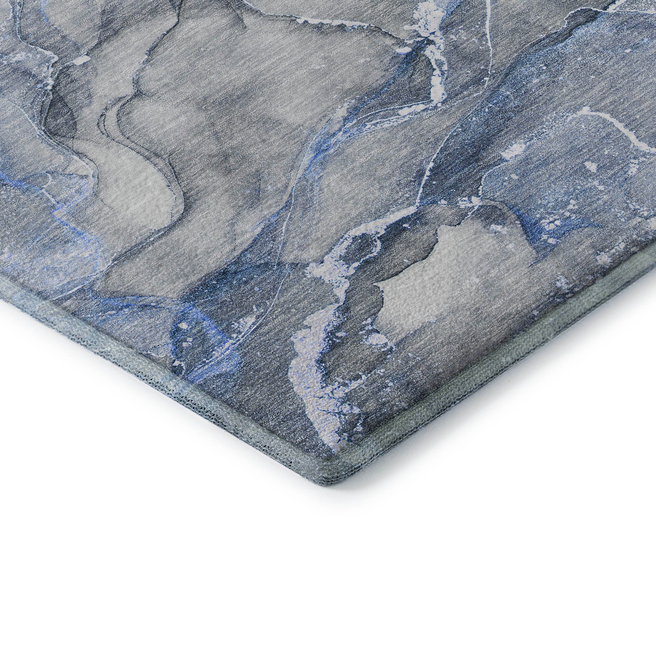 Sintra Machine Washable Transitional Blue Rug 1'8" x 2'6" #shape_Rectangle