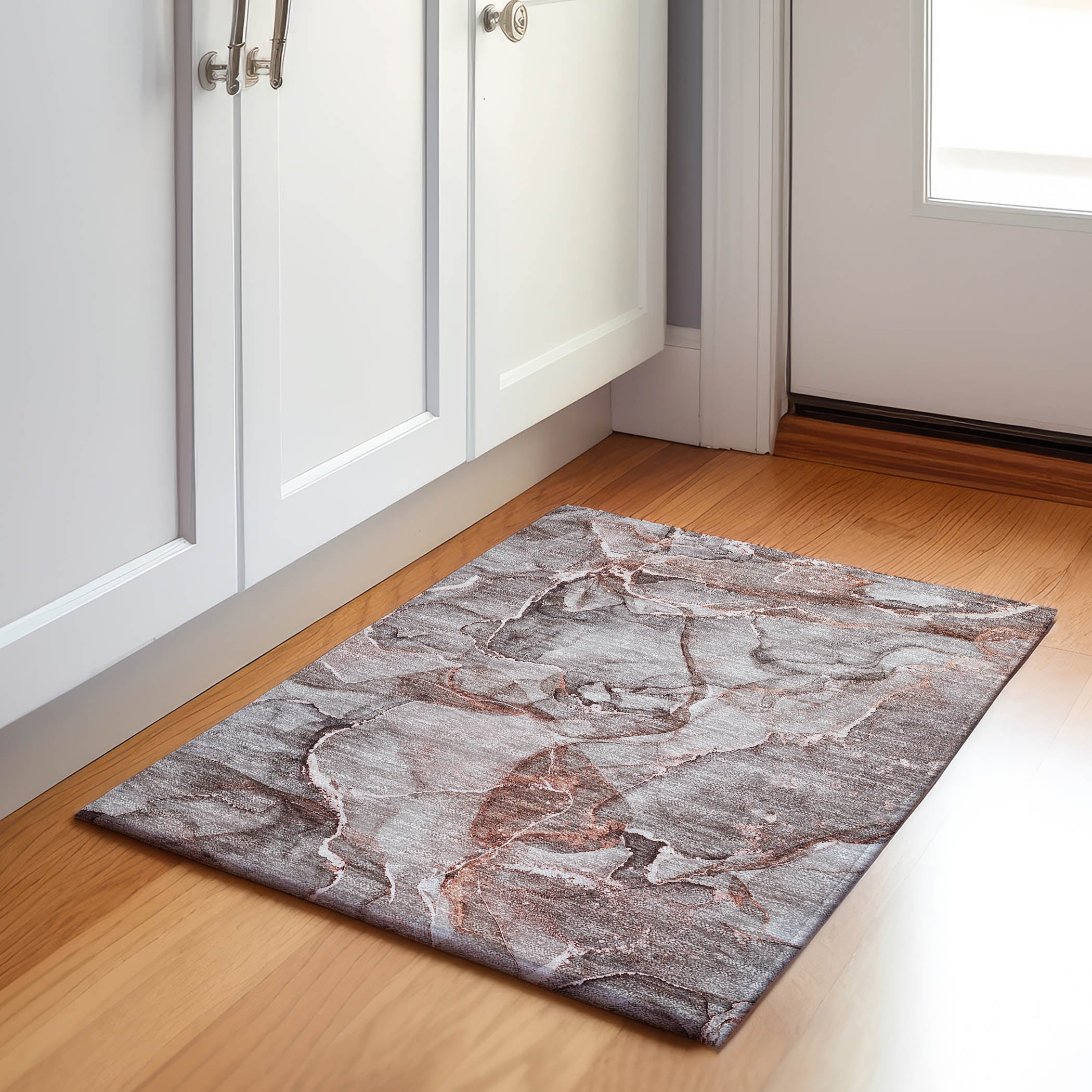 Sintra Machine Washable Transitional Gray Rug 1'8" x 2'6" #shape_Rectangle