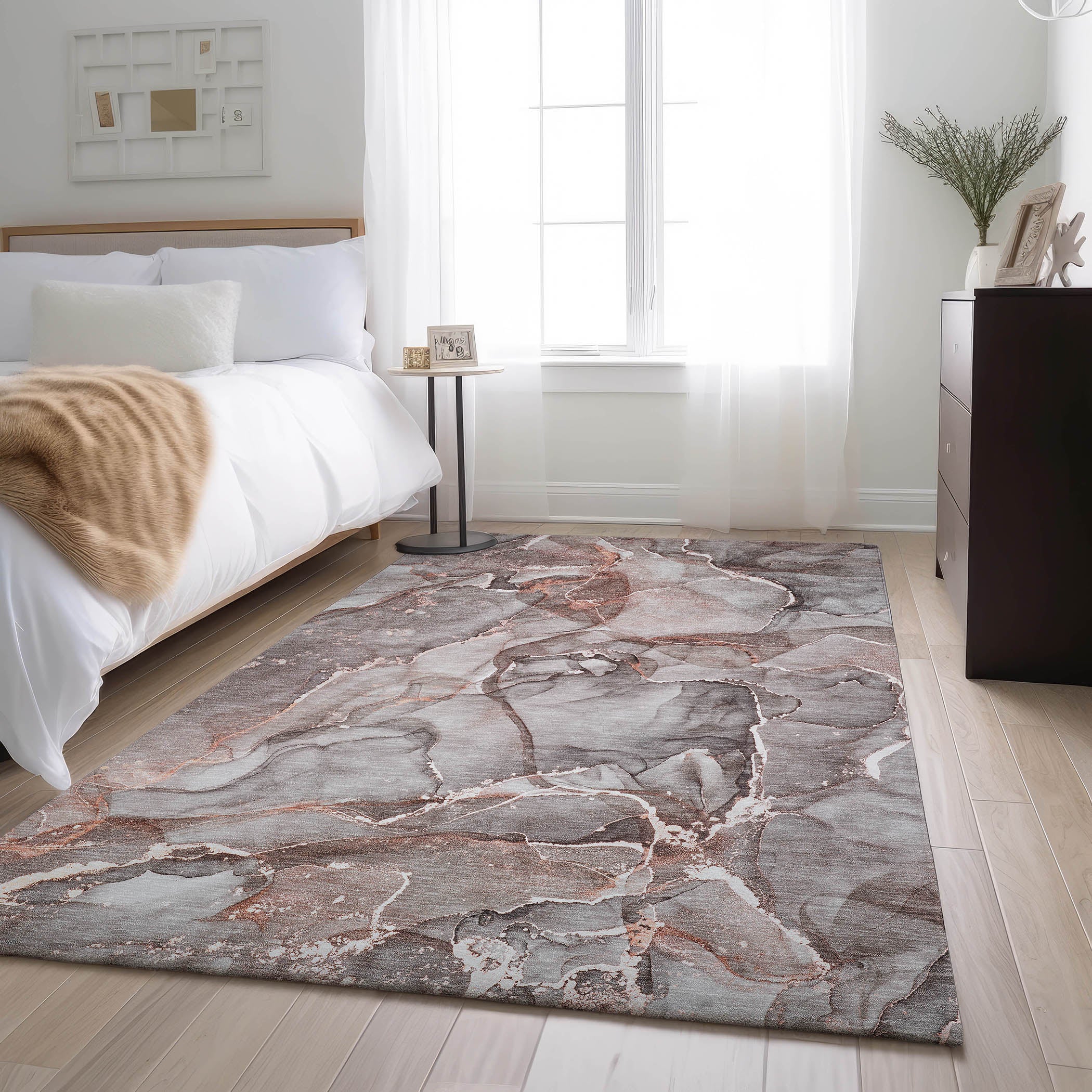 Sintra Machine Washable Transitional Gray Rug 2'6" x 3'10" #shape_Rectangle