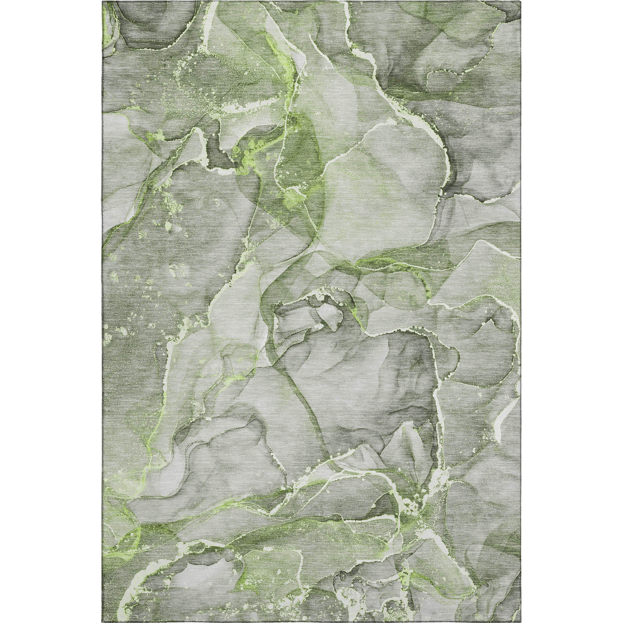 Sintra Machine Washable Transitional Green Rug 2'6" x 3'10" #shape_Rectangle