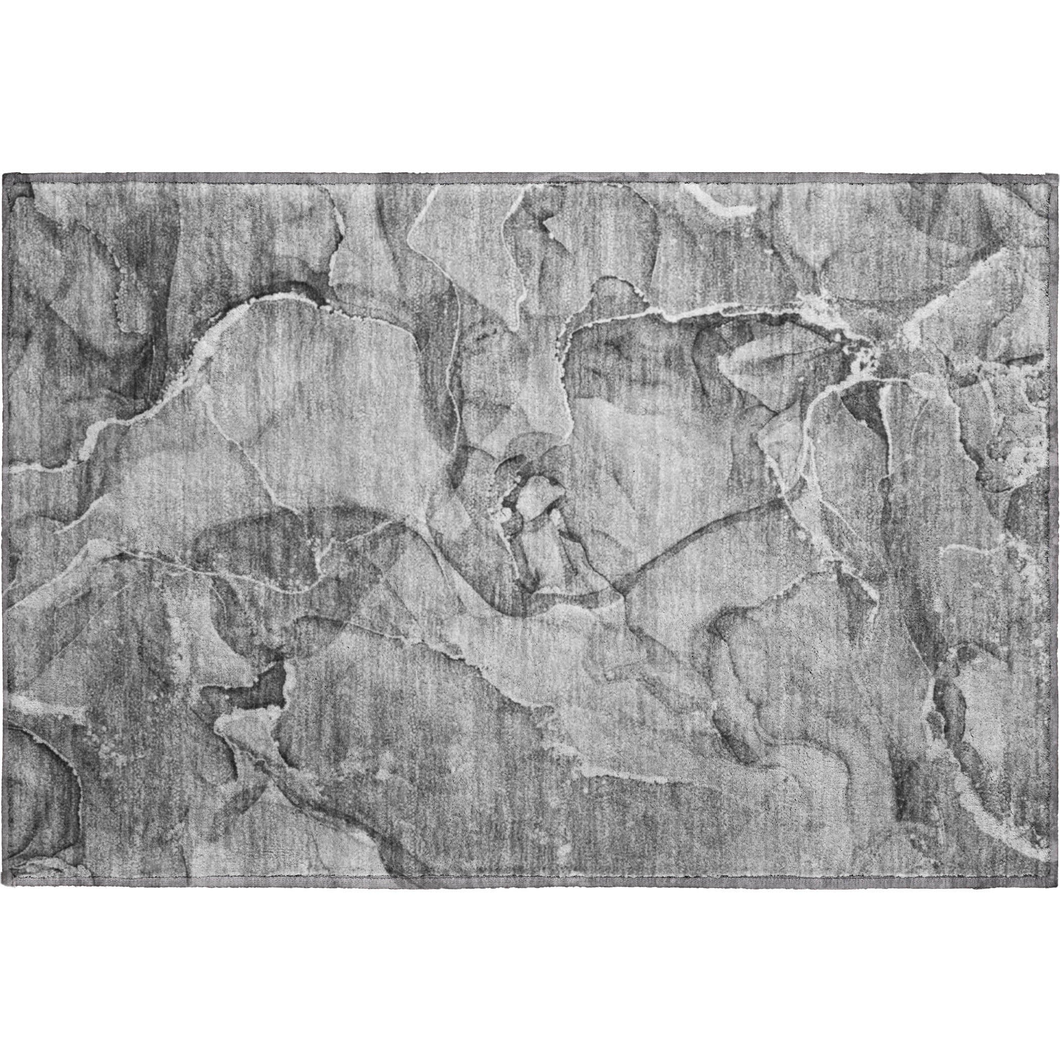 Sintra Machine Washable Transitional Pewter Gray Rug 1'8" x 2'6" #shape_Rectangle