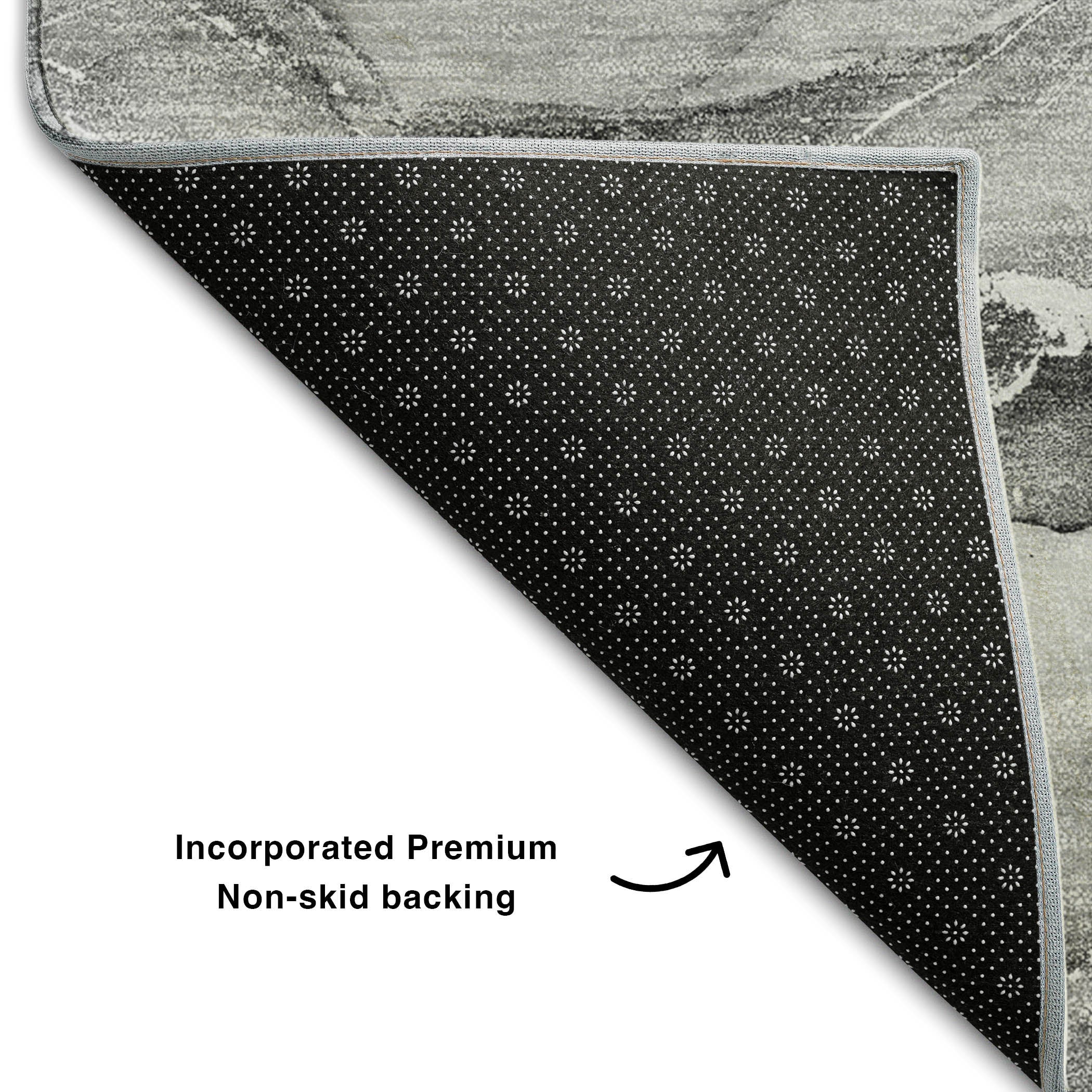Sintra Machine Washable Transitional Pewter Gray Rug 1'8" x 2'6" #shape_Rectangle