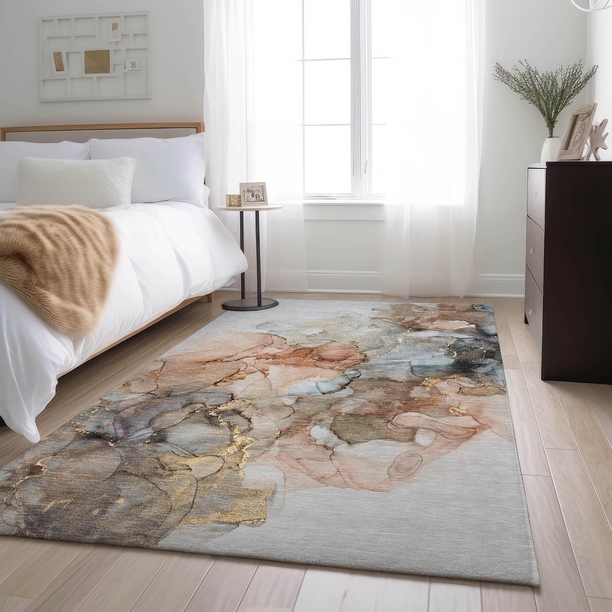 Marrakech Machine Washable Transitional Beige Brown Rug 2'6" x 3'10" #shape_Rectangle