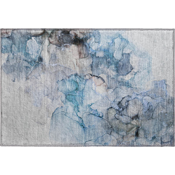 Marrakech Machine Washable Transitional Blue Rug 1'8" x 2'6"