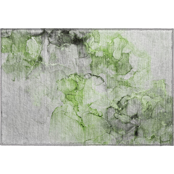 Marrakech Machine Washable Transitional Green Rug 1'8" x 2'6"