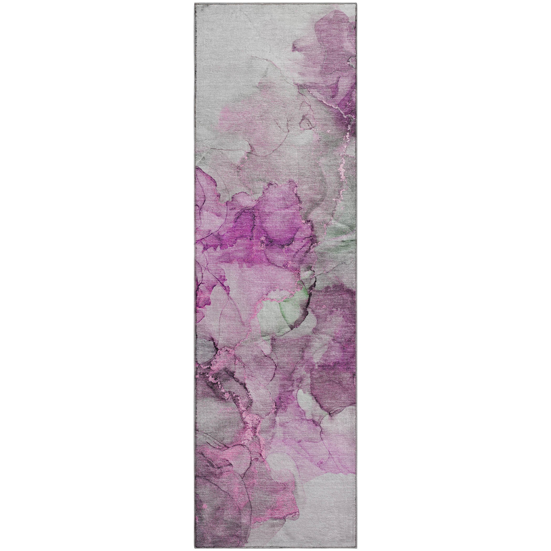 Marrakech Machine Washable Transitional Pink Rug 2'3" x 7'6" #shape_Runner