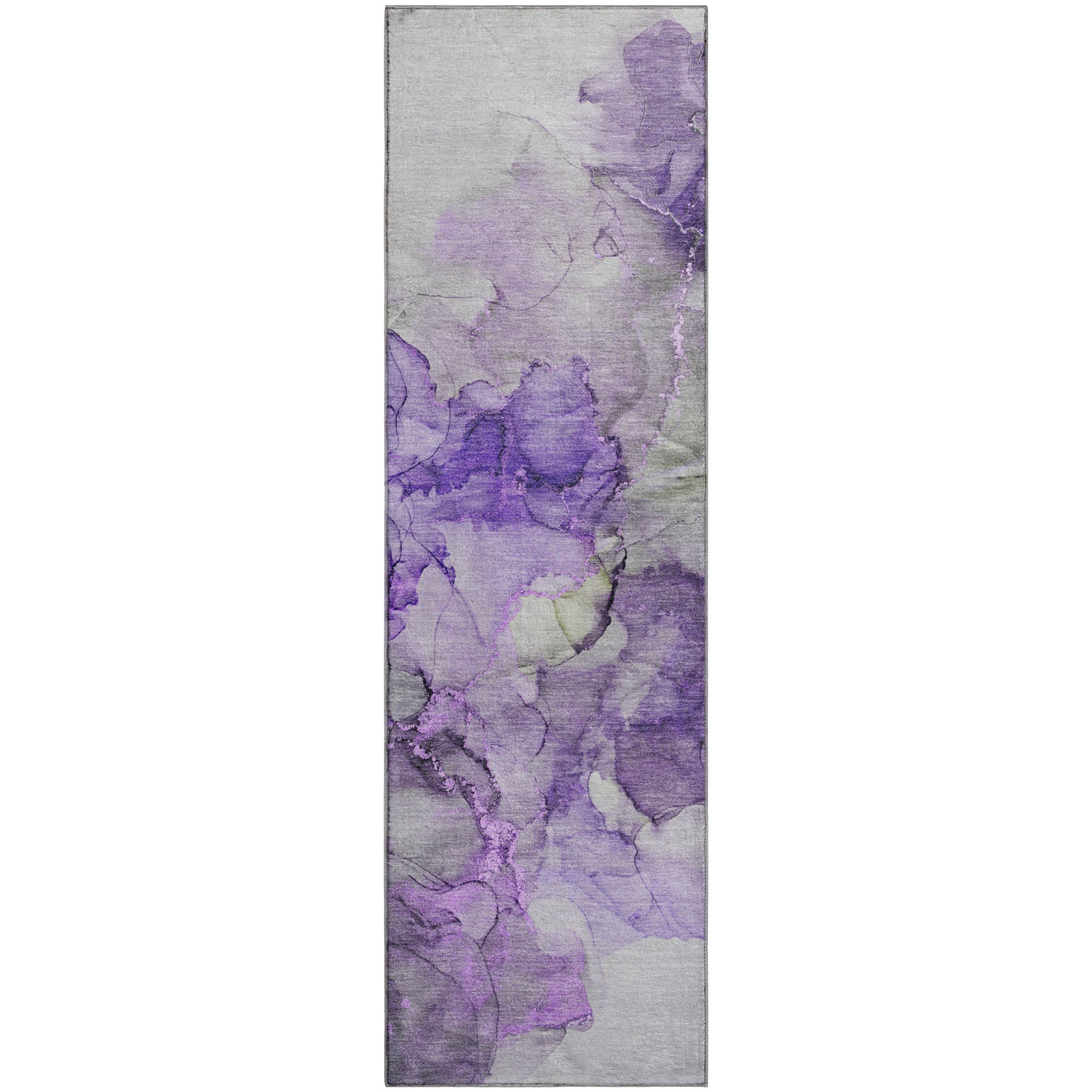 Marrakech Machine Washable Transitional Purple Rug 2'3" x 7'6" #shape_Runner