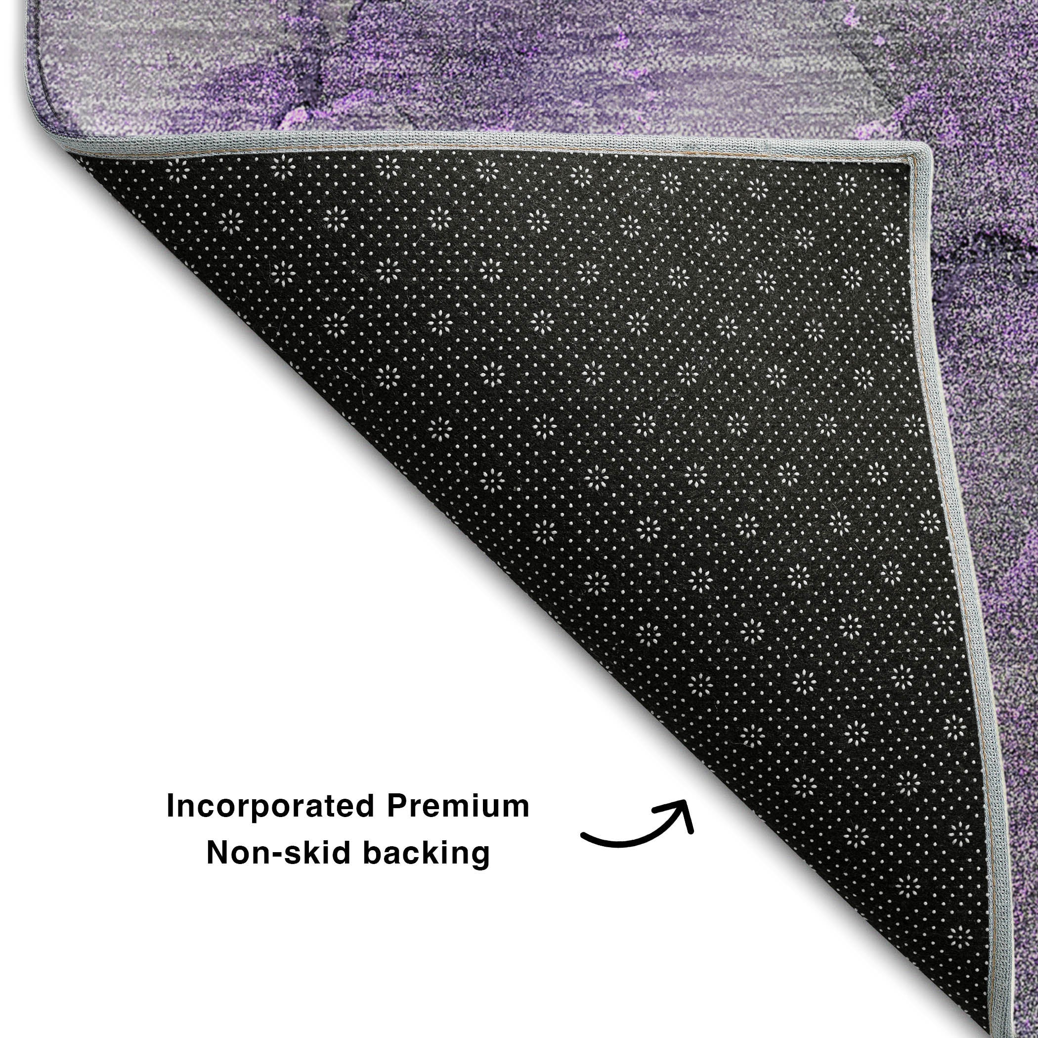 Marrakech Machine Washable Transitional Purple Rug 1'8" x 2'6" #shape_Rectangle