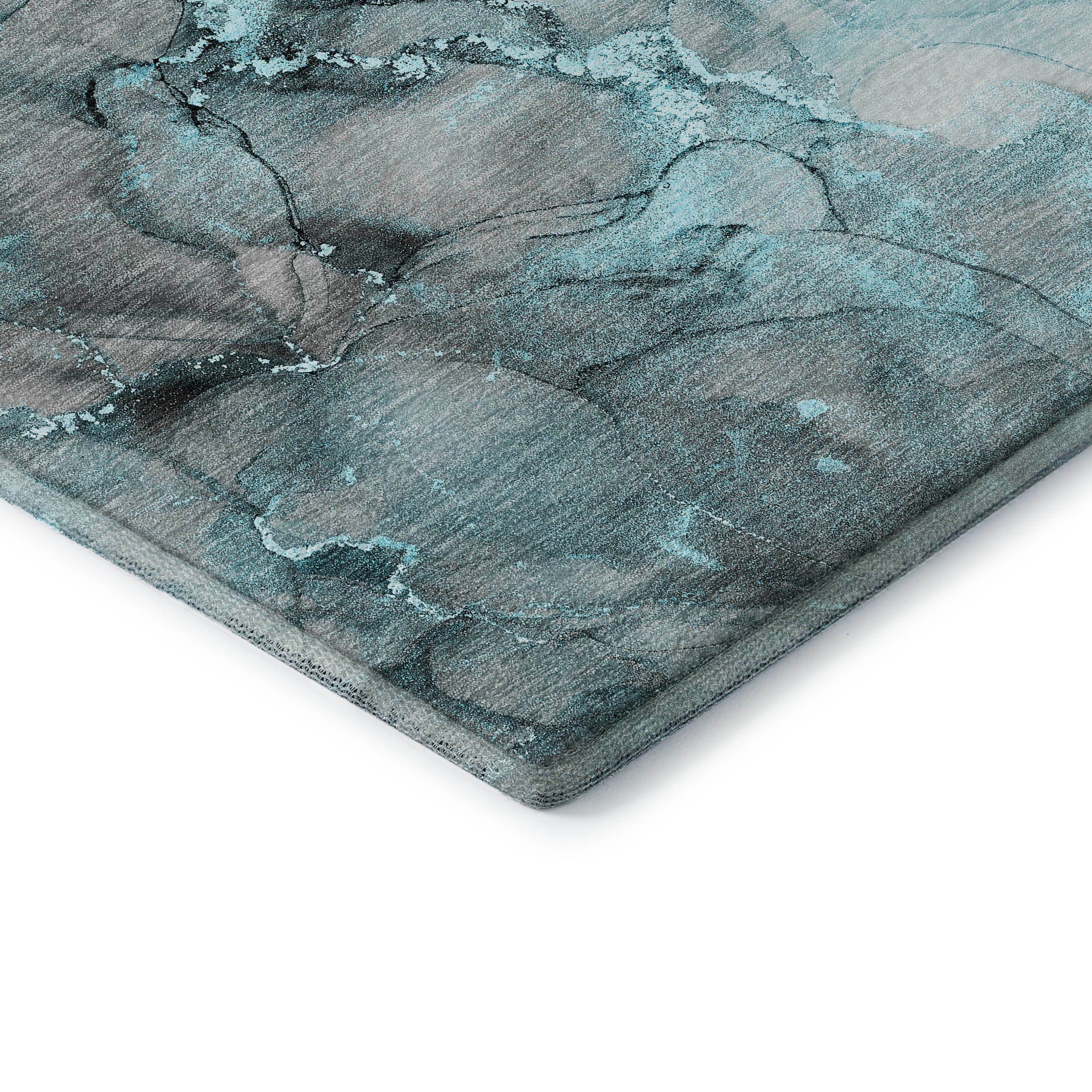 Marrakech Machine Washable Transitional Teal Rug 1'8" x 2'6" #shape_Rectangle