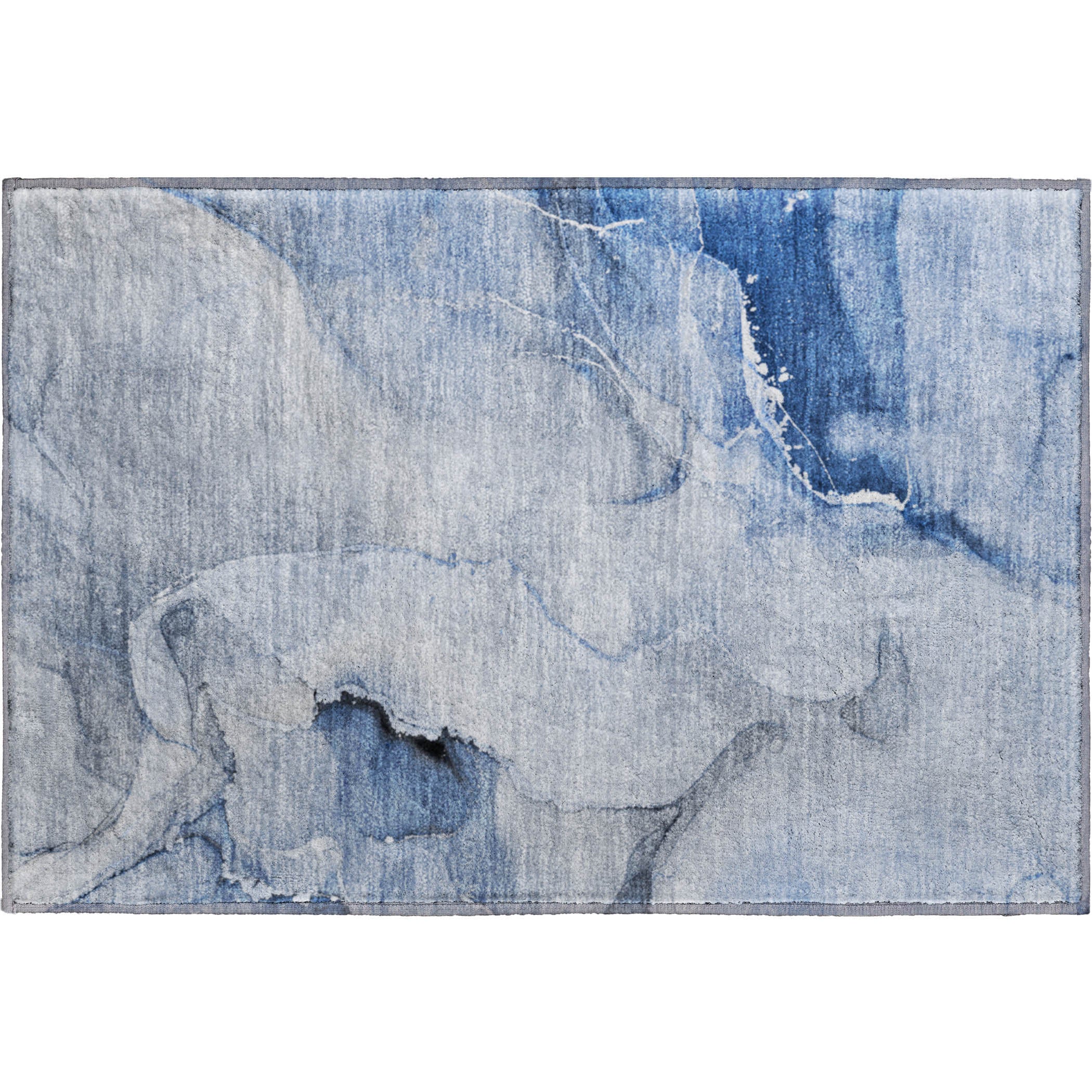 Budapest Machine Washable Transitional Blue Rug 1'8" x 2'6" #shape_Rectangle