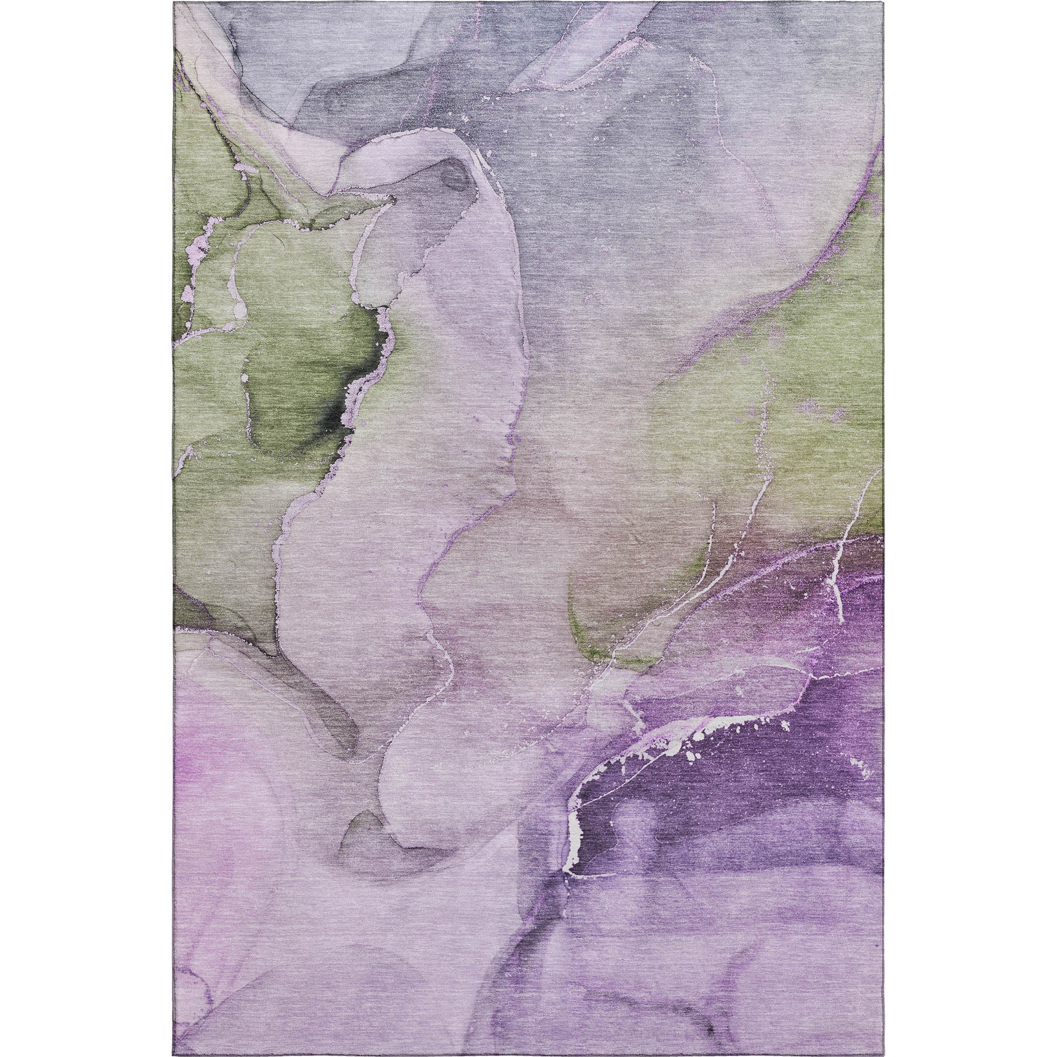 Budapest Machine Washable Transitional Purple Rug 2'6" x 3'10" #shape_Rectangle