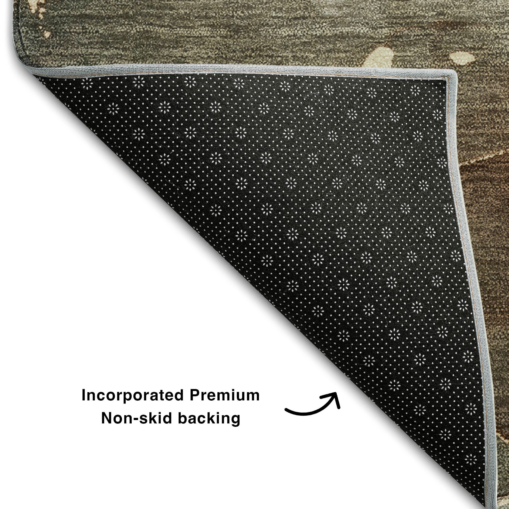 Valletta Machine Washable Transitional Brown Rug 1'8" x 2'6" #shape_Rectangle