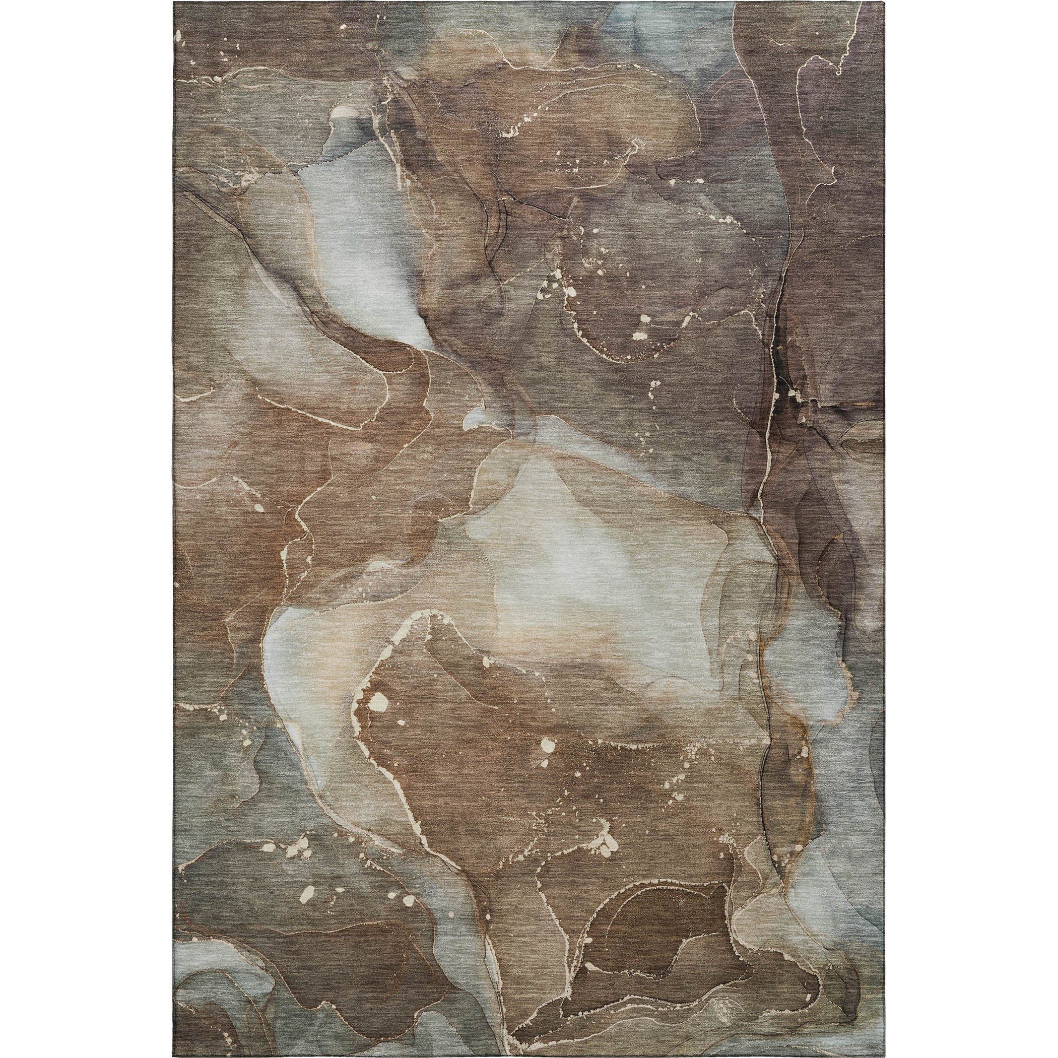 Valletta Machine Washable Transitional Brown Rug 2'6" x 3'10" #shape_Rectangle