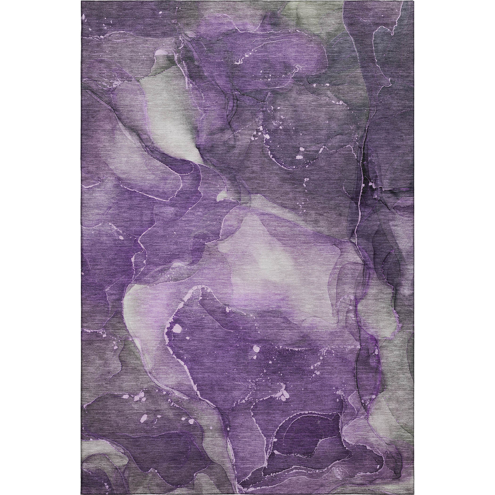 Valletta Machine Washable Transitional Purple Rug 2'6" x 3'10" #shape_Rectangle