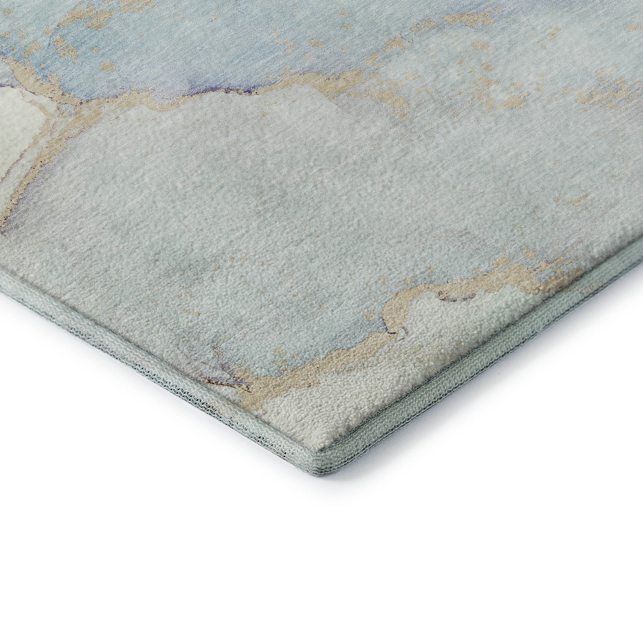 Zanzibar Machine Washable Transitional Sky Blue Rug 1'8" x 2'6" #shape_Rectangle