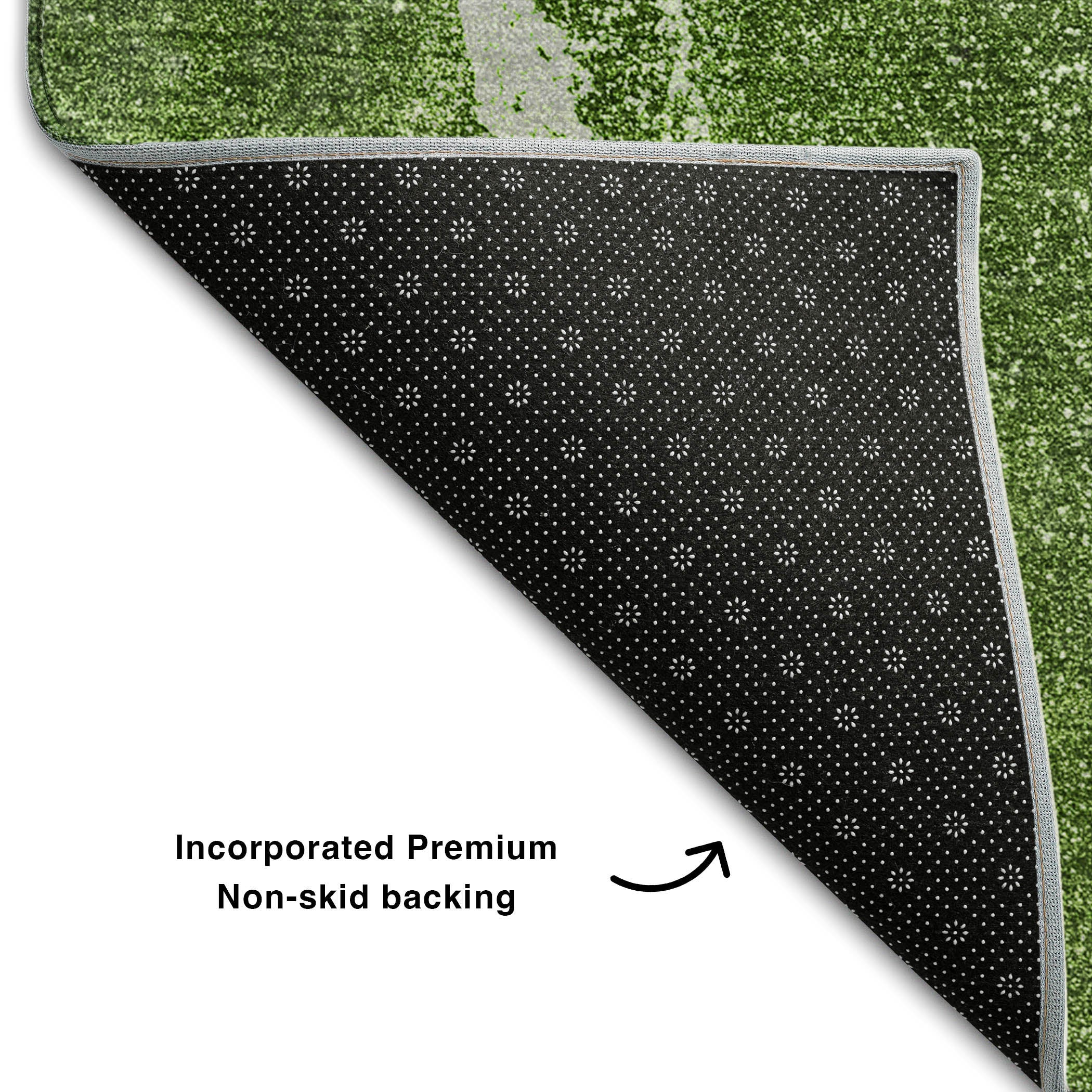 Bogota Machine Washable Transitional Olive Green Rug 1'8" x 2'6" #shape_Rectangle