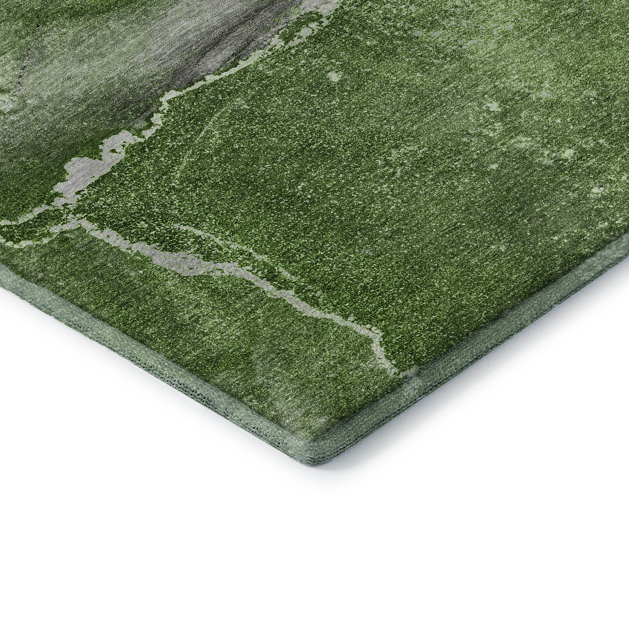 Bogota Machine Washable Transitional Olive Green Rug 1'8" x 2'6" #shape_Rectangle