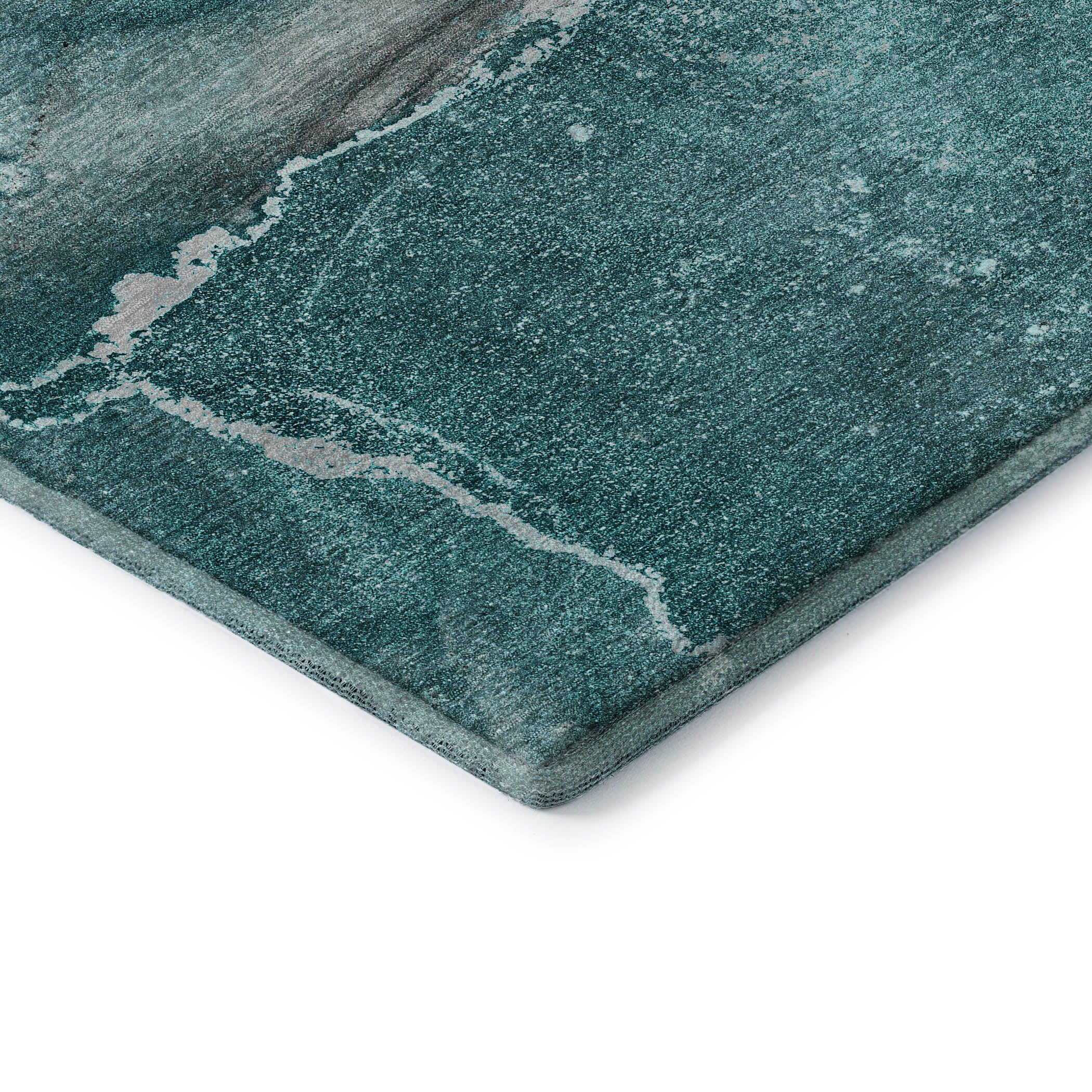 Bogota Machine Washable Transitional Teal Rug 1'8" x 2'6" #shape_Rectangle
